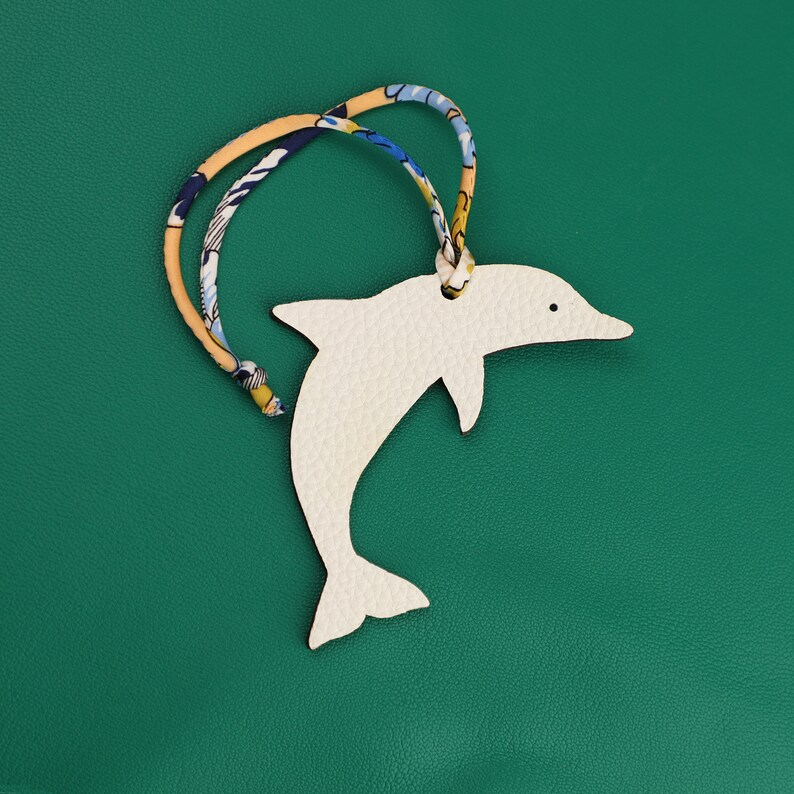 Handmade The Togo leather and Epsom Leather Phtit H Dolphin Bag Charm,Leather bag charm,Best leather charm for Brand bag