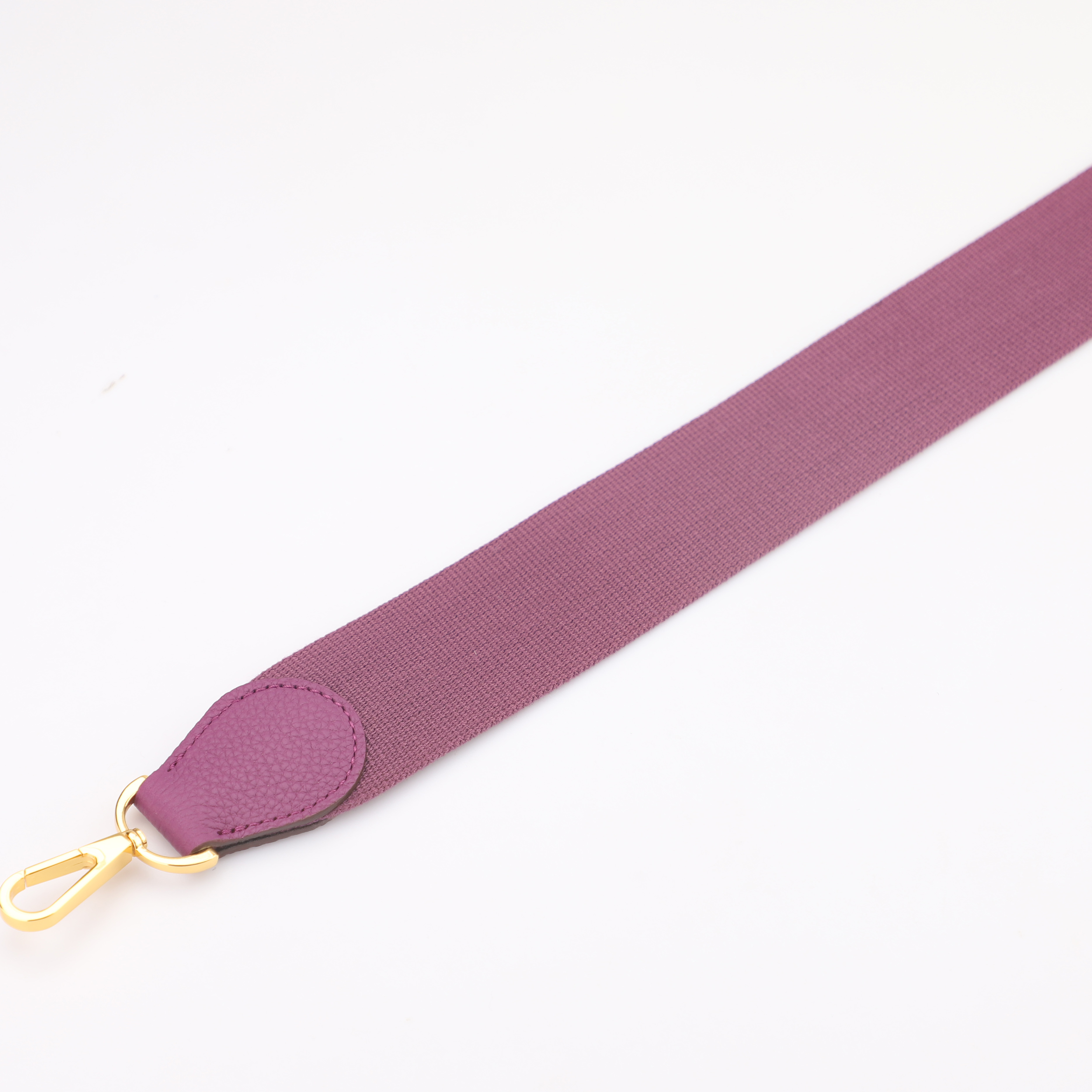 2"  Purple Canvas and Togo Leather shoulder bag strap,Crossbody bag strap,Guitar Strap for Kelly bags and Bolide bags