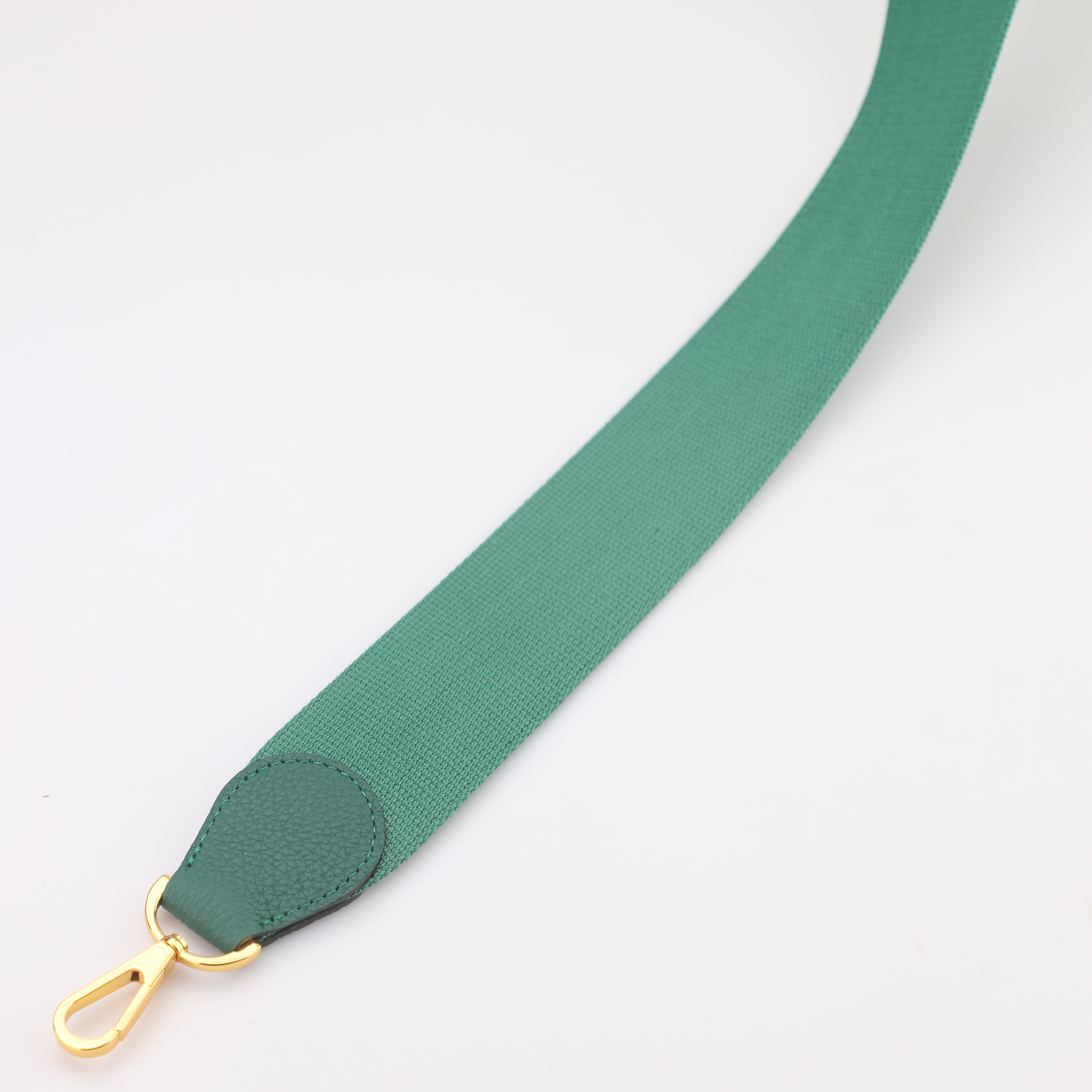 2"  Green Canvas and Togo Leather shoulder bag strap,Crossbody bag strap,Guitar Strap for Kelly bags and Bolide bags