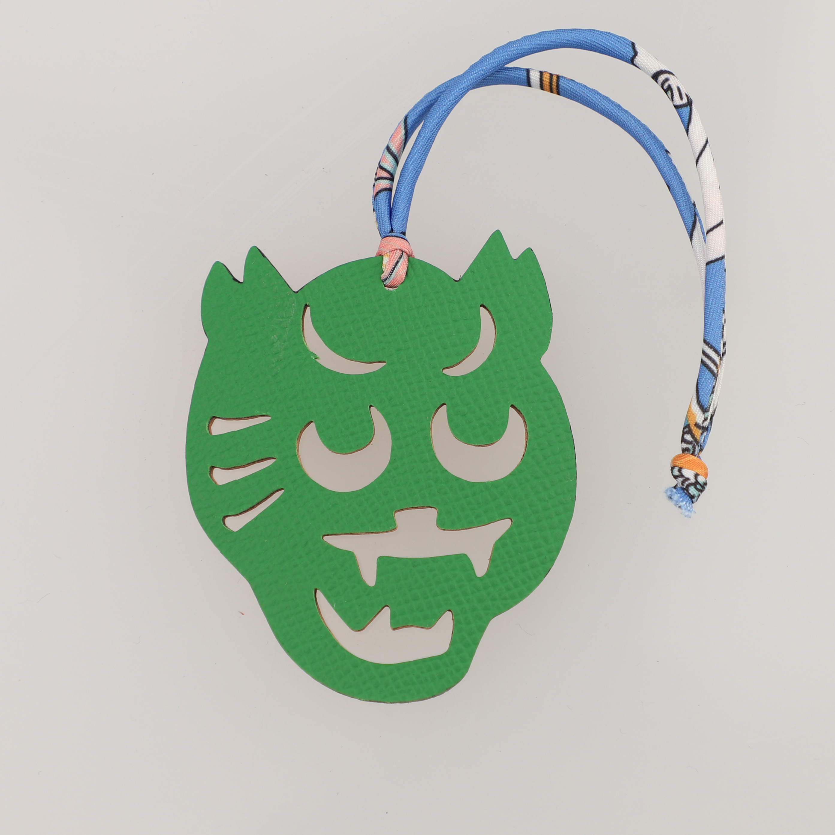 Epsom Leather and togo leather Tiger Face Bag Charm Key Holder,bag charm