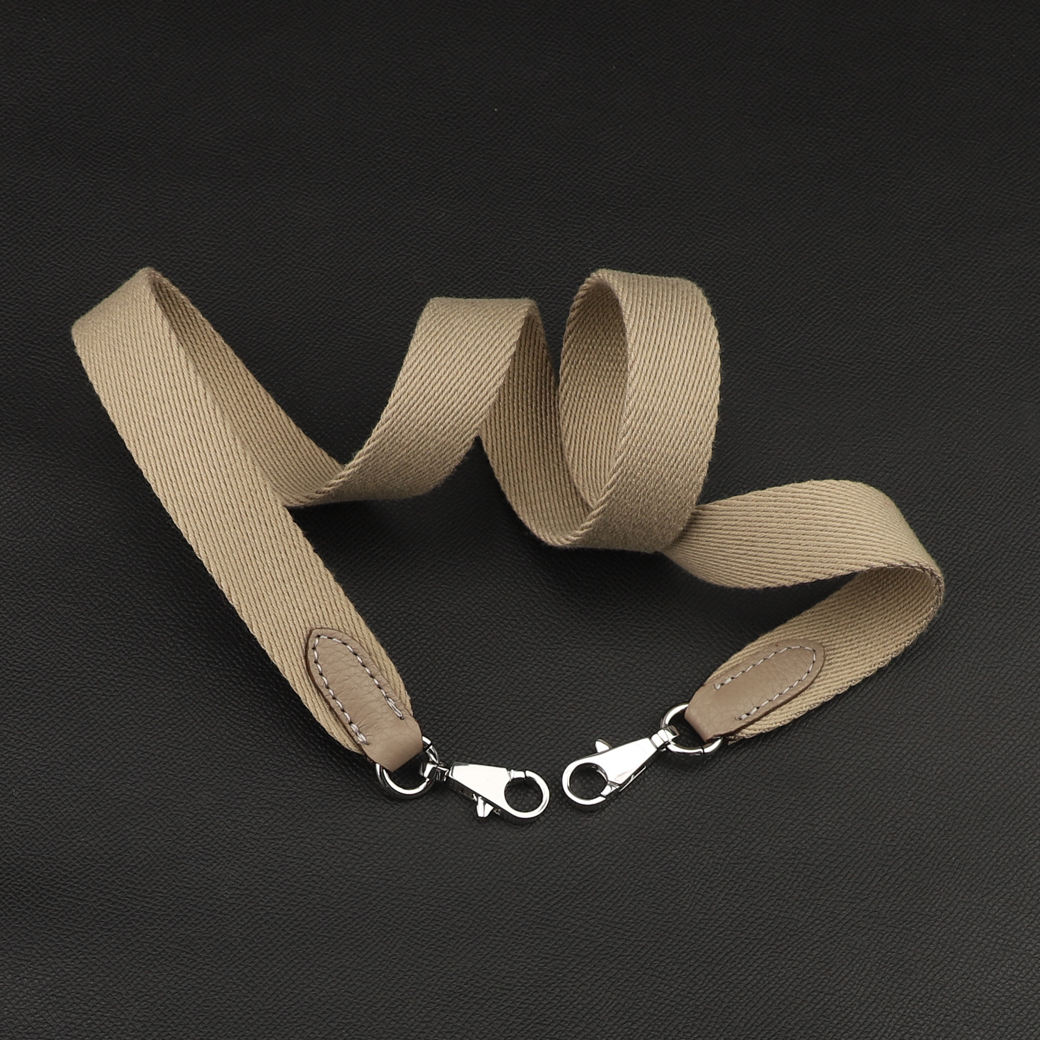 Handmade The 1“ Pure Cotton fabric and leather shoulder strap for Evelyne bag,Crossbody strap for Evelyne bag