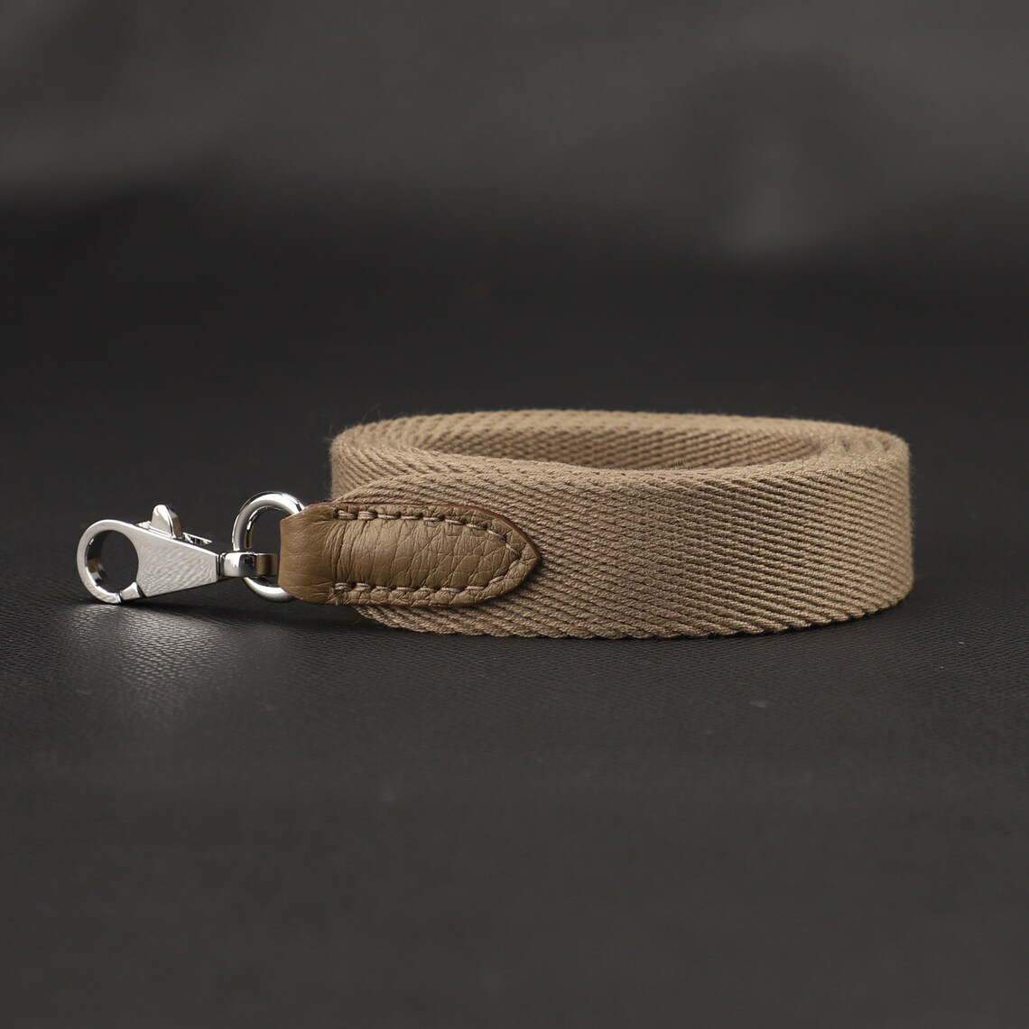 25mm Wide Etoupe Canvas Crossbody strap for Evelyne TPM bag and other Brand bag,Etoupe Canvas with togo leather shoulder strap