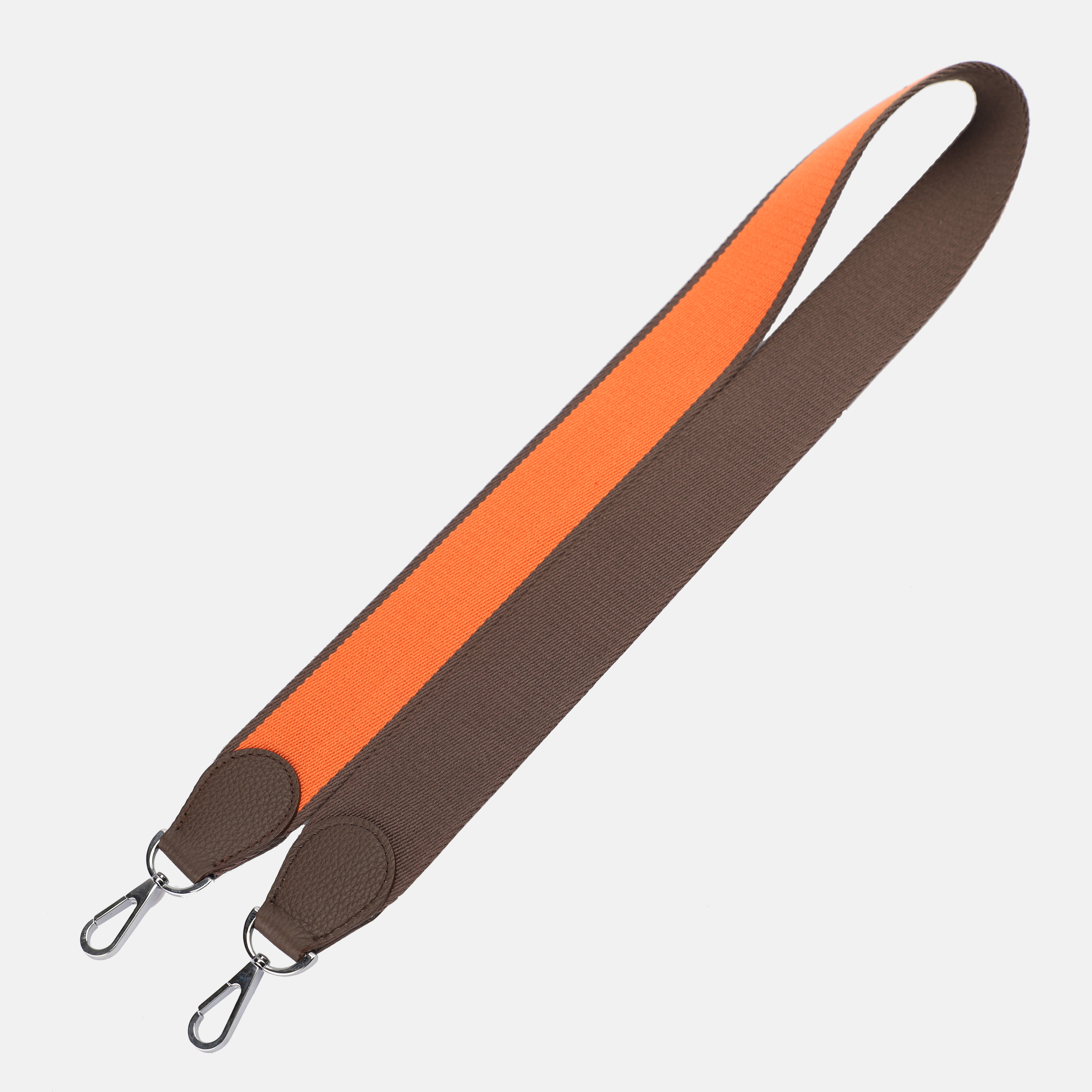 Handamde The 2" wide Etoupe/Orange canvas and togo leather shoulder strap for brand bag,guita strap,crossbody strap