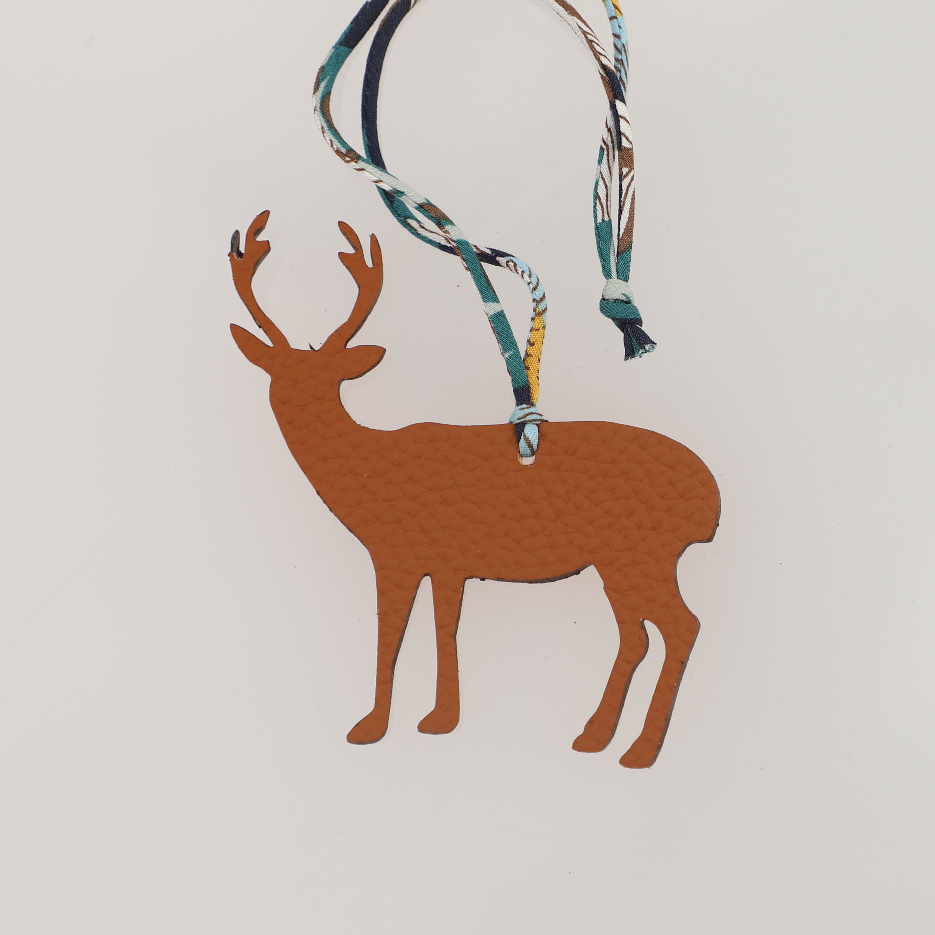 Epsom Leather and togo leather Buck deer Bag Charm Key Holder,bag charm