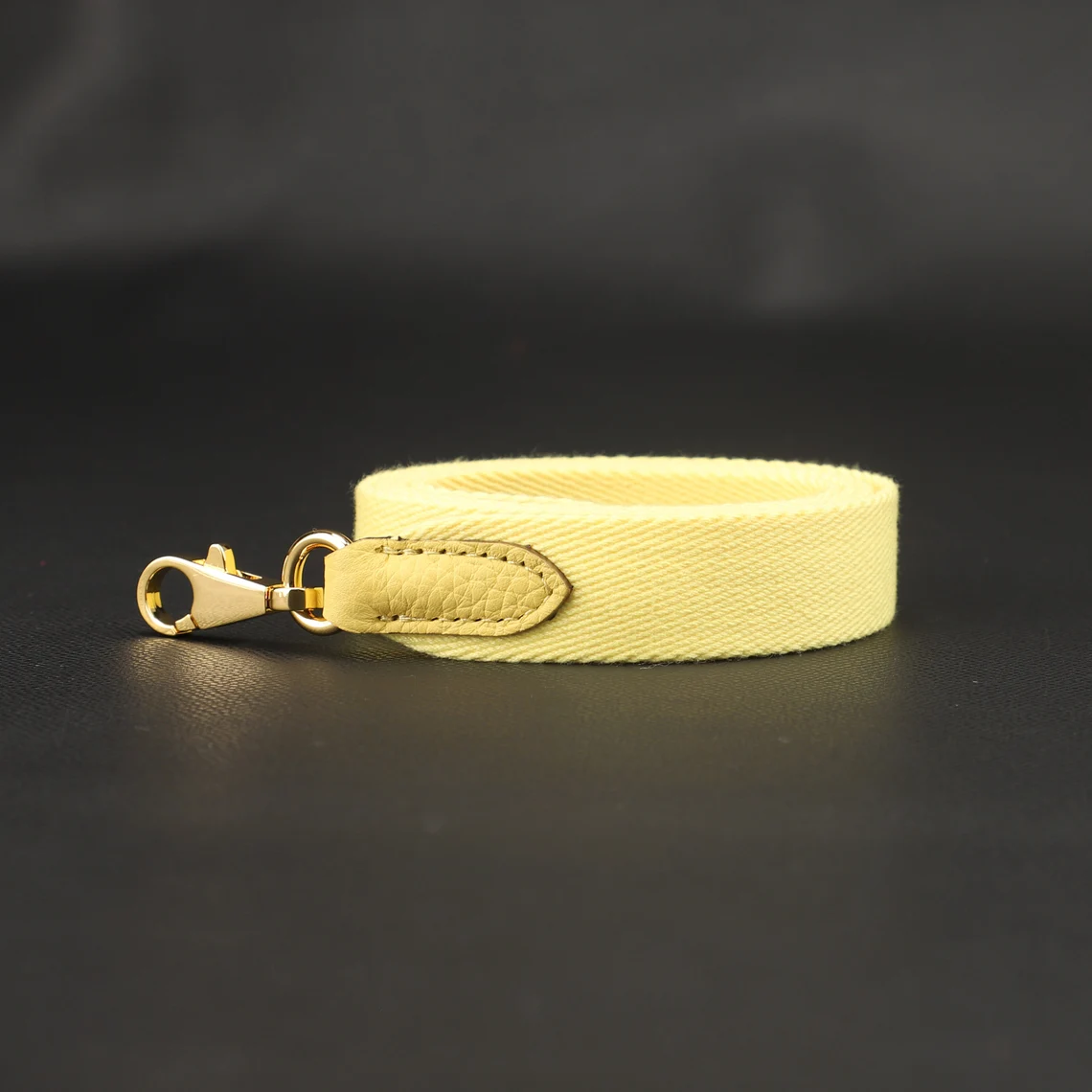 25mm Wide Soufre Canvas Crossbody strap for Evelyne TPM bag and other Brand bag,Soufre Canvas with togo leather shoulder strap