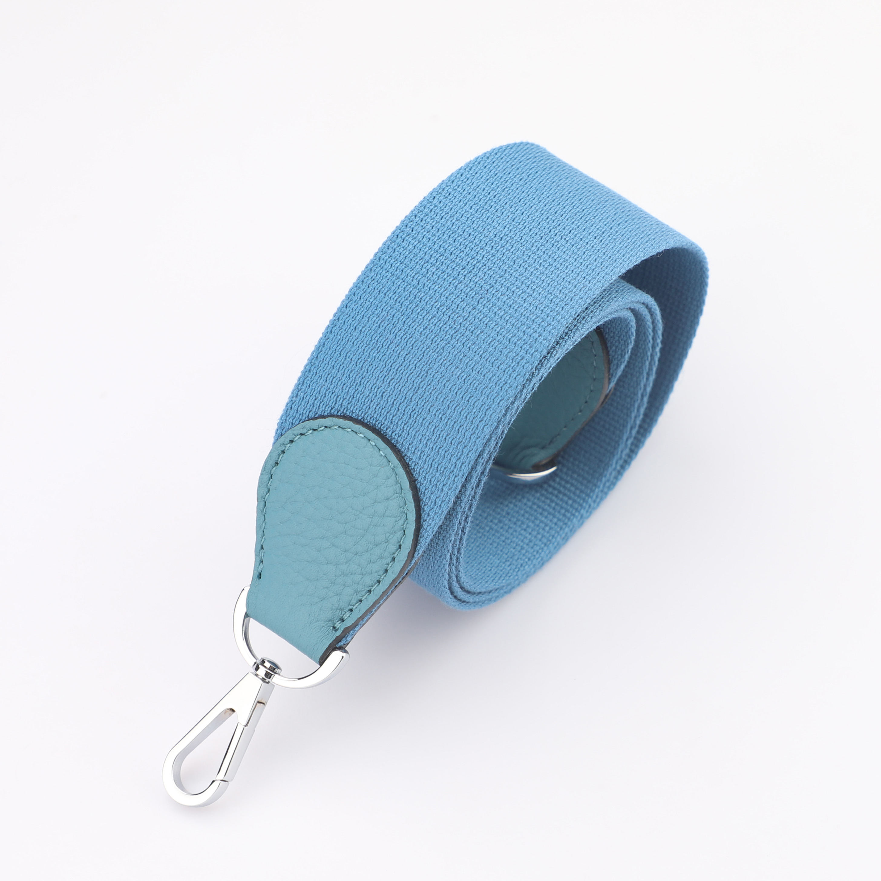 2" Blue du nord Canvas and Togo Leather shoulder bag strap,Crossbody bag strap,Guitar Strap for Kelly bags and Bolide bags