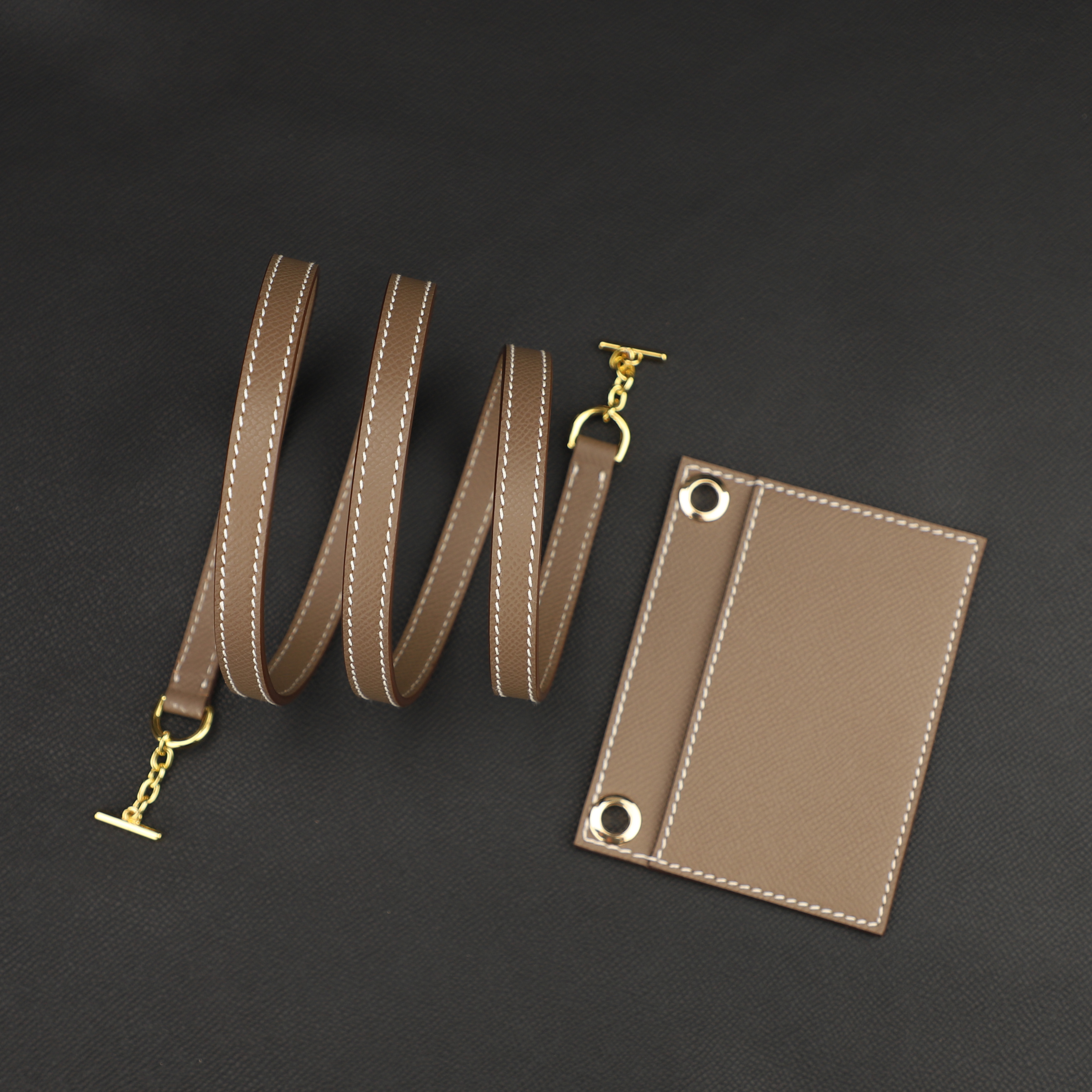 Design Insert Card And Strap For Constance compact Wallet,The Epsom Leather shoulder strap for Constance compact Wallet