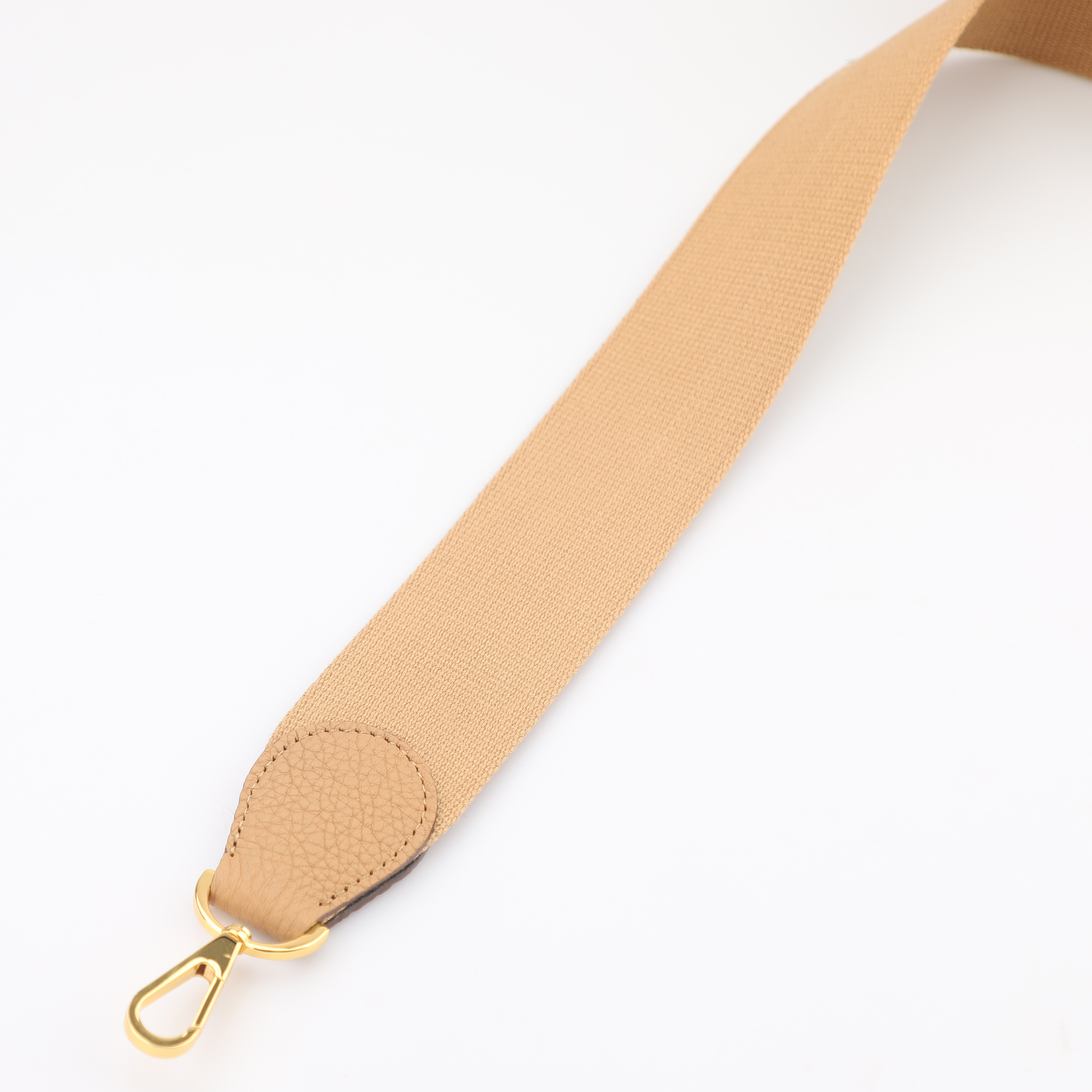 2"  Tabac camel Canvas and Togo Leather shoulder bag strap,Crossbody bag strap,Guitar Strap for Kelly bags and Bolide bags
