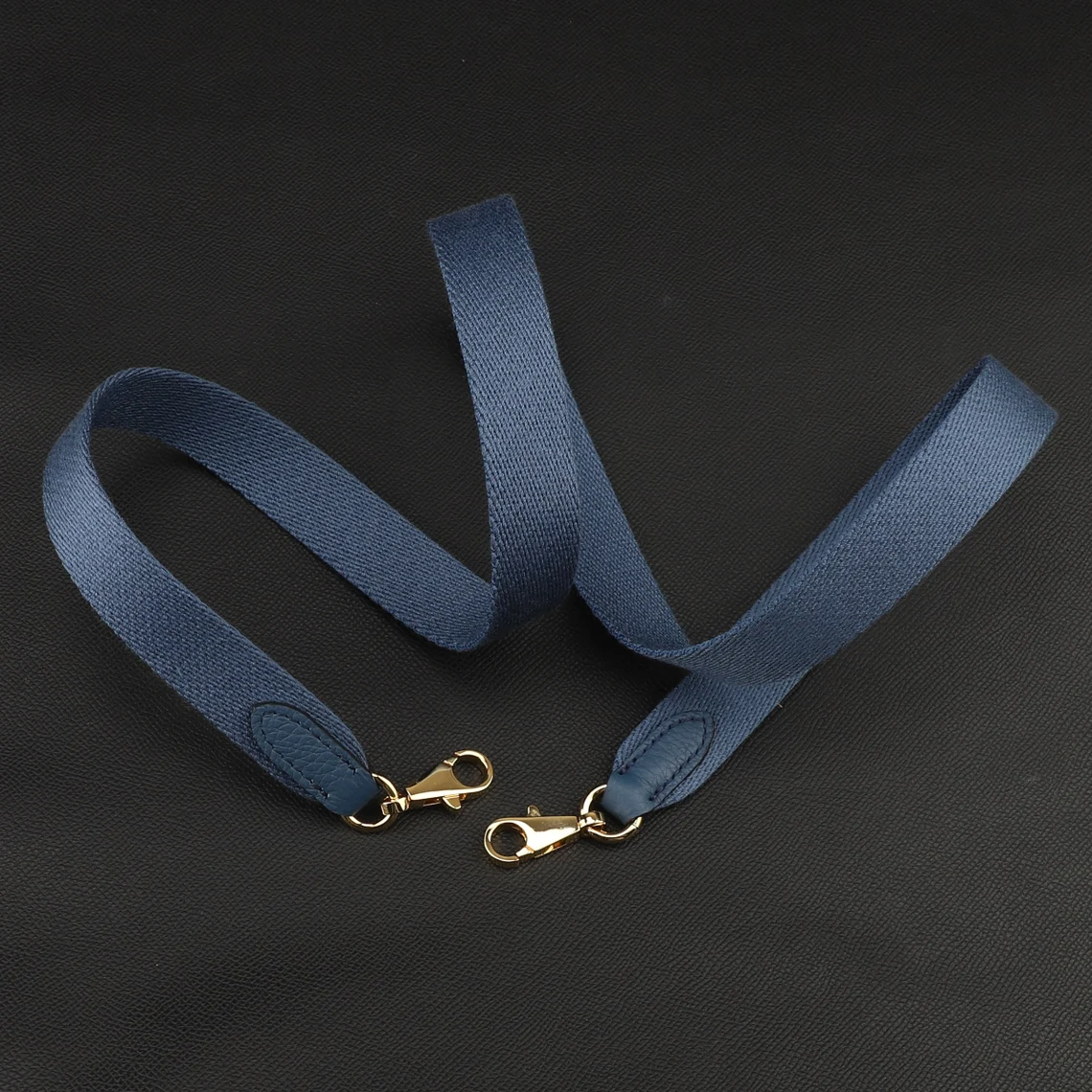 25mm Wide Deep Blue Canvas Crossbody strap for Evelyne TPM bag and other Brand bag,Deep Blue Canvas with togo leather shoulder strap