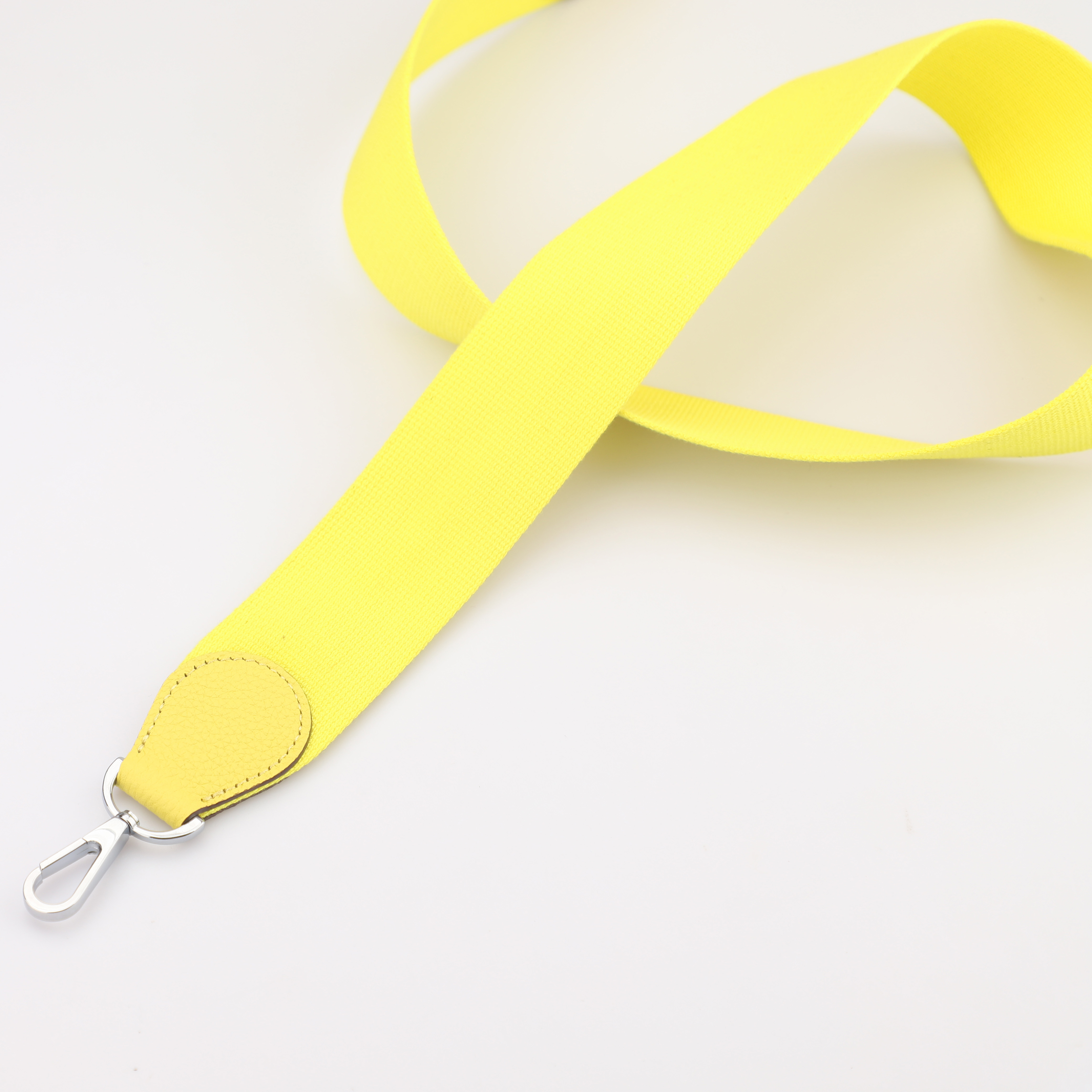 2"  Yellow Canvas and Togo Leather shoulder bag strap,Crossbody bag strap,Guitar Strap for Kelly bags and Bolide bags