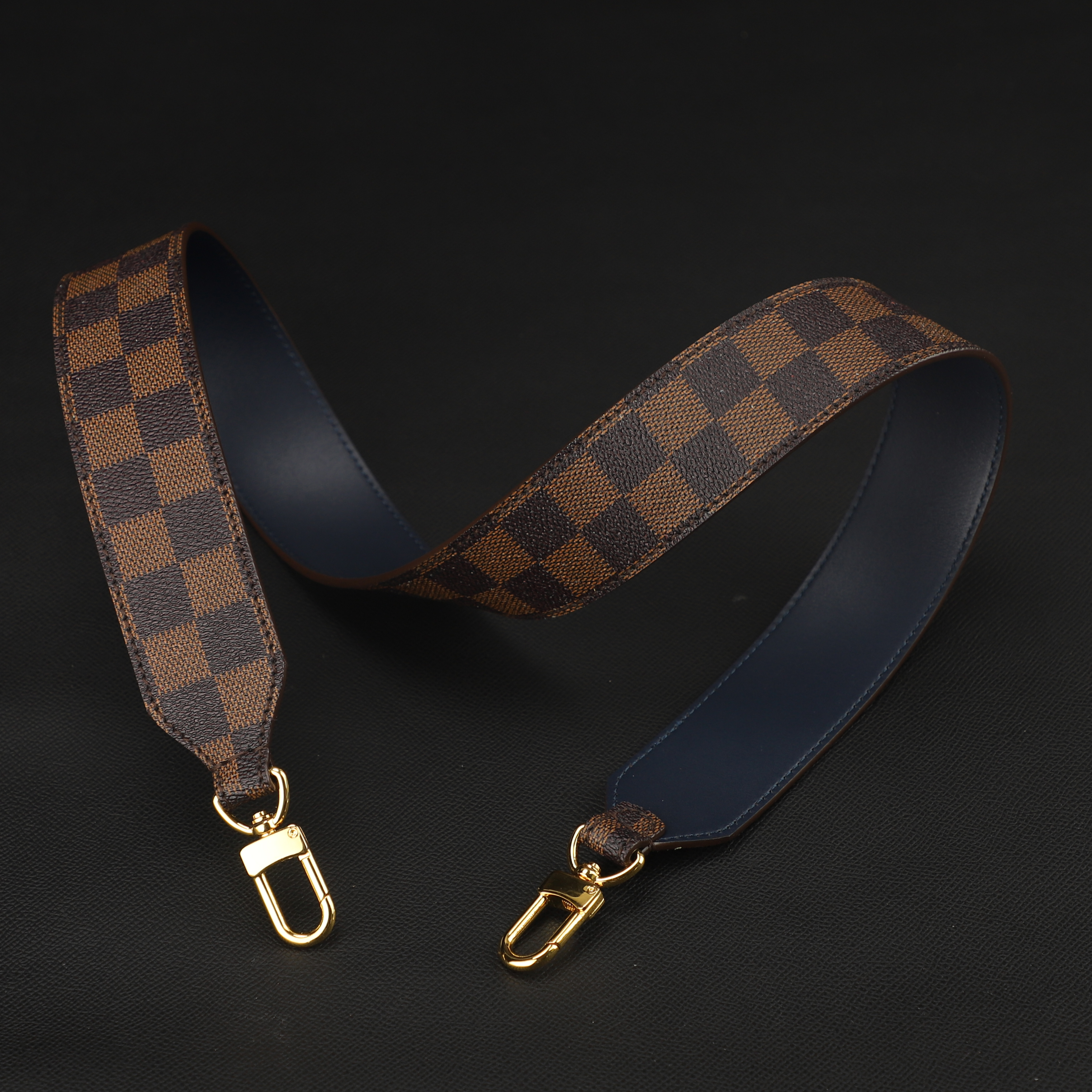 Customized and Handmade The Damier Ebene Greenwich Shoulder Strap,Cros