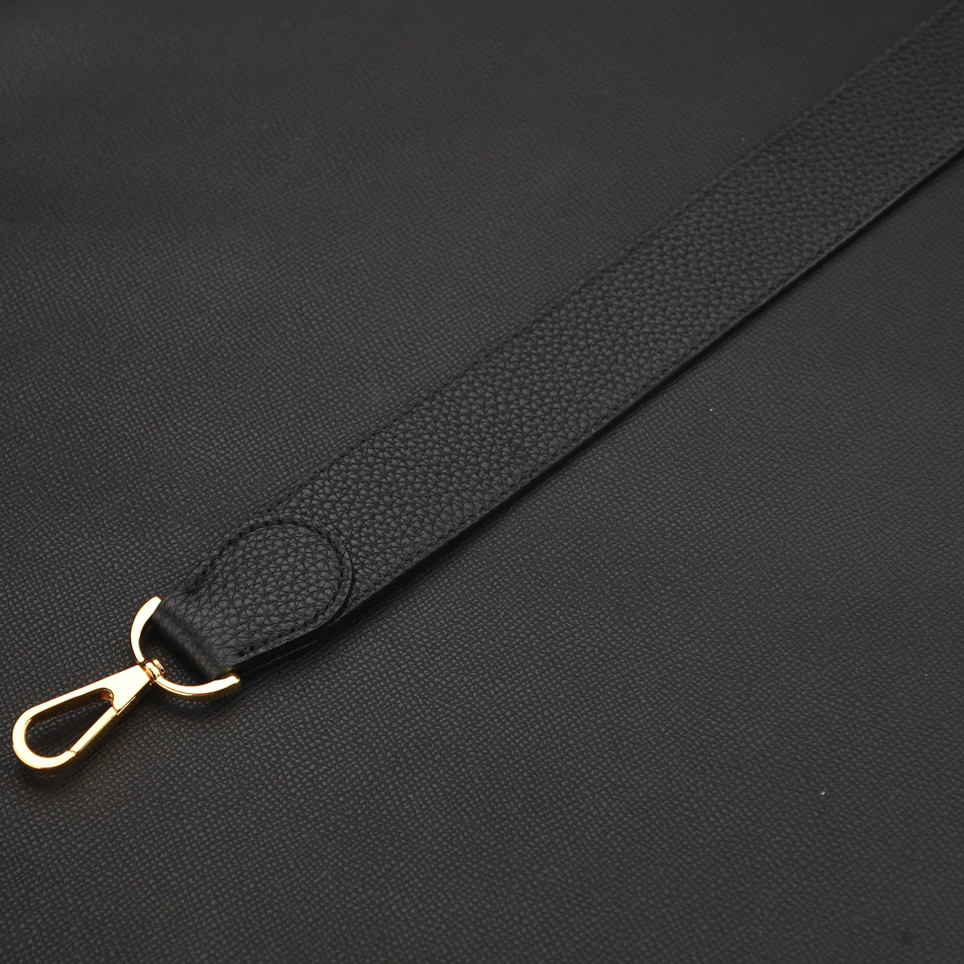 The Original Togo leather Black Extended single shoulder strap For Kelly Roulis bag,crossbody strap,Guitar strap