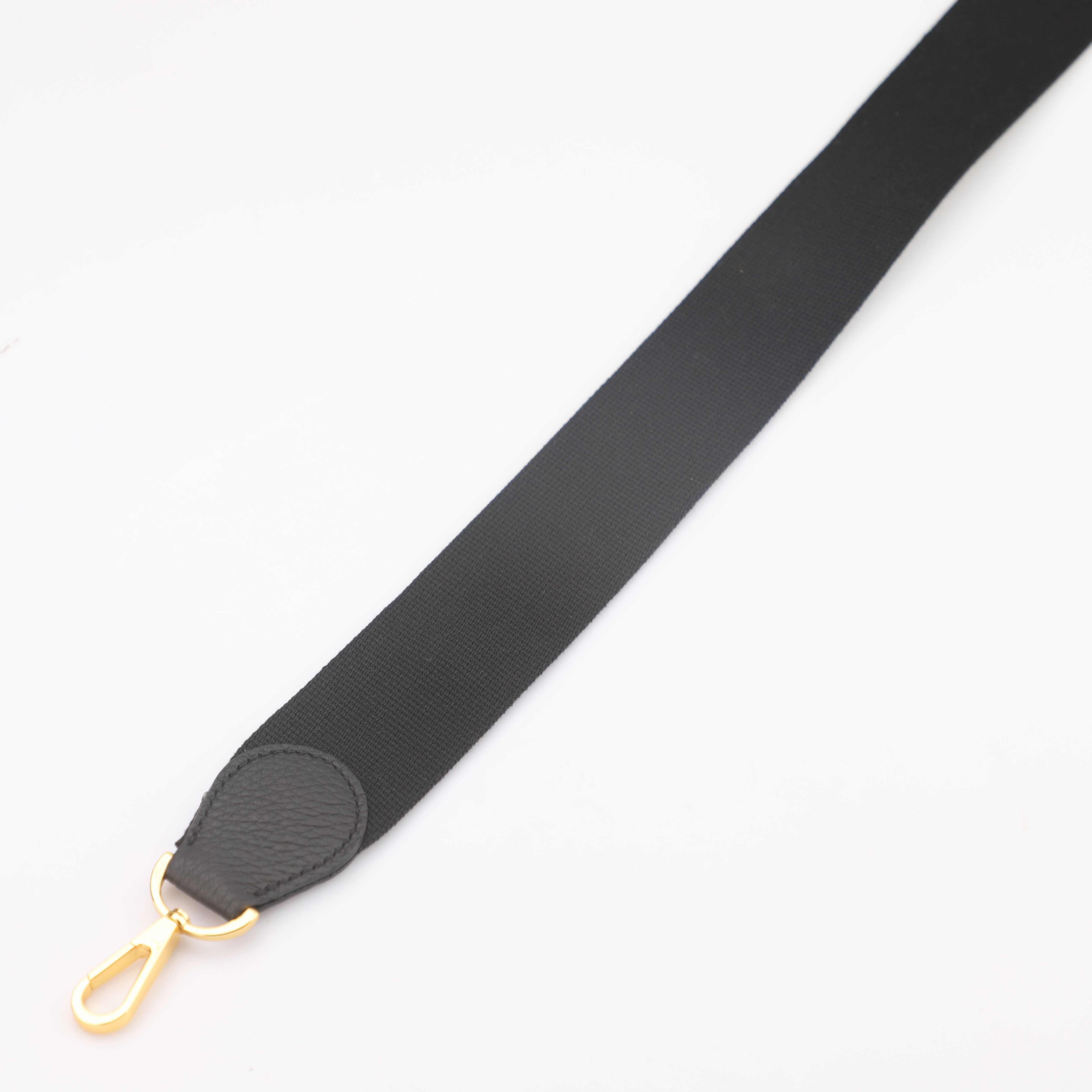 2"  Black Canvas and Togo Leather shoulder bag strap,Crossbody bag strap,Guitar Strap for Kelly bags and Bolide bags