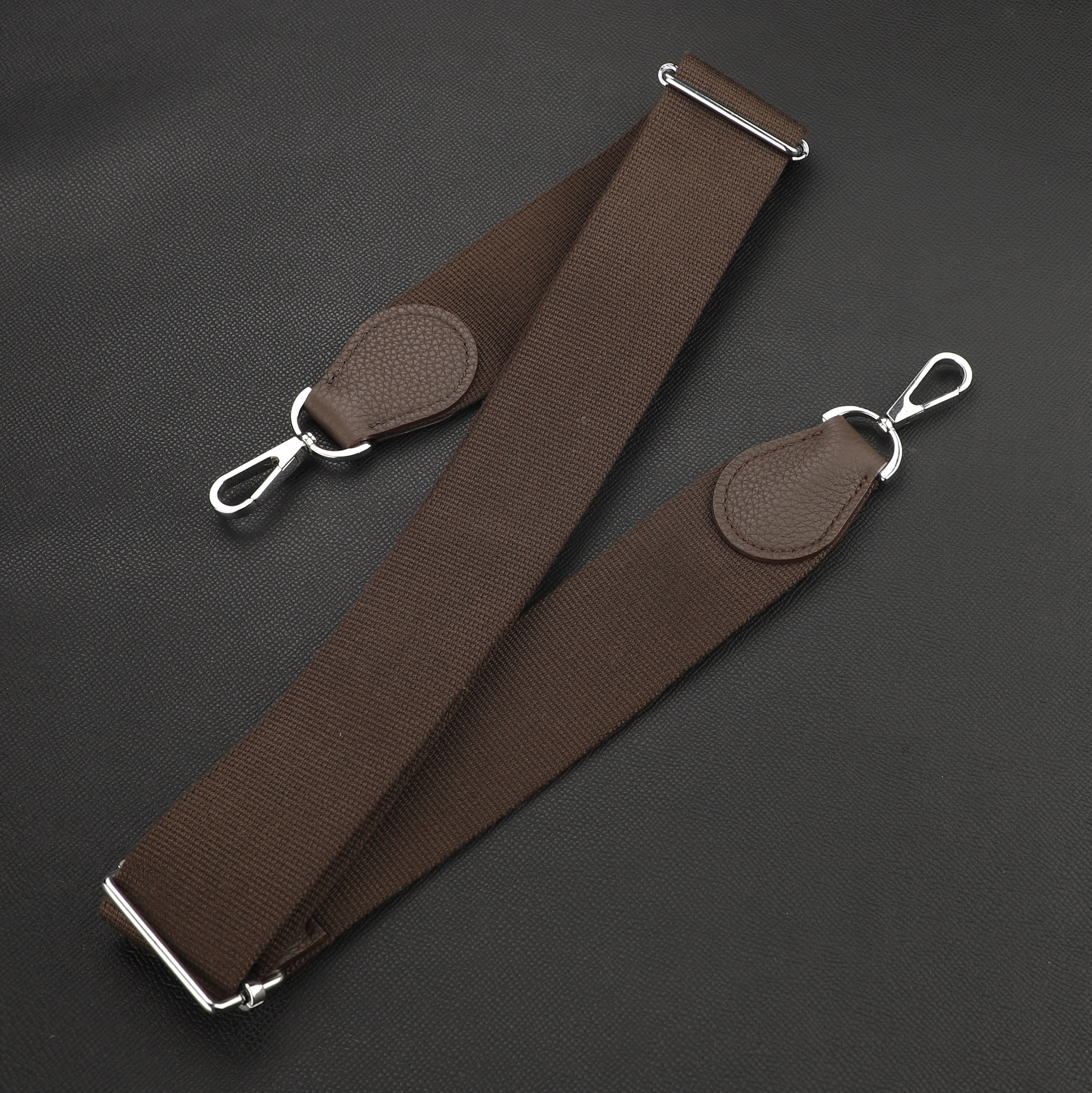 Handmade The 2“ Pure Cotton fabric and leather adjustable shoulder strap for Evelyne bag,Crossbody strap for Evelyne bag