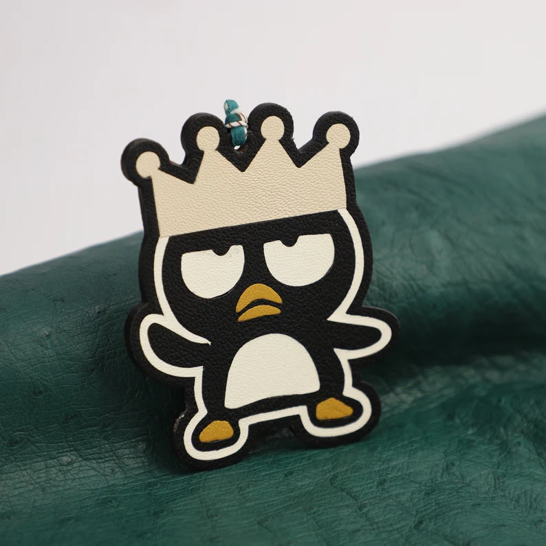 Handmade Chevre Gyzore Badzmaru Bag Charm, Bear charm,Badzmaru Leather charm