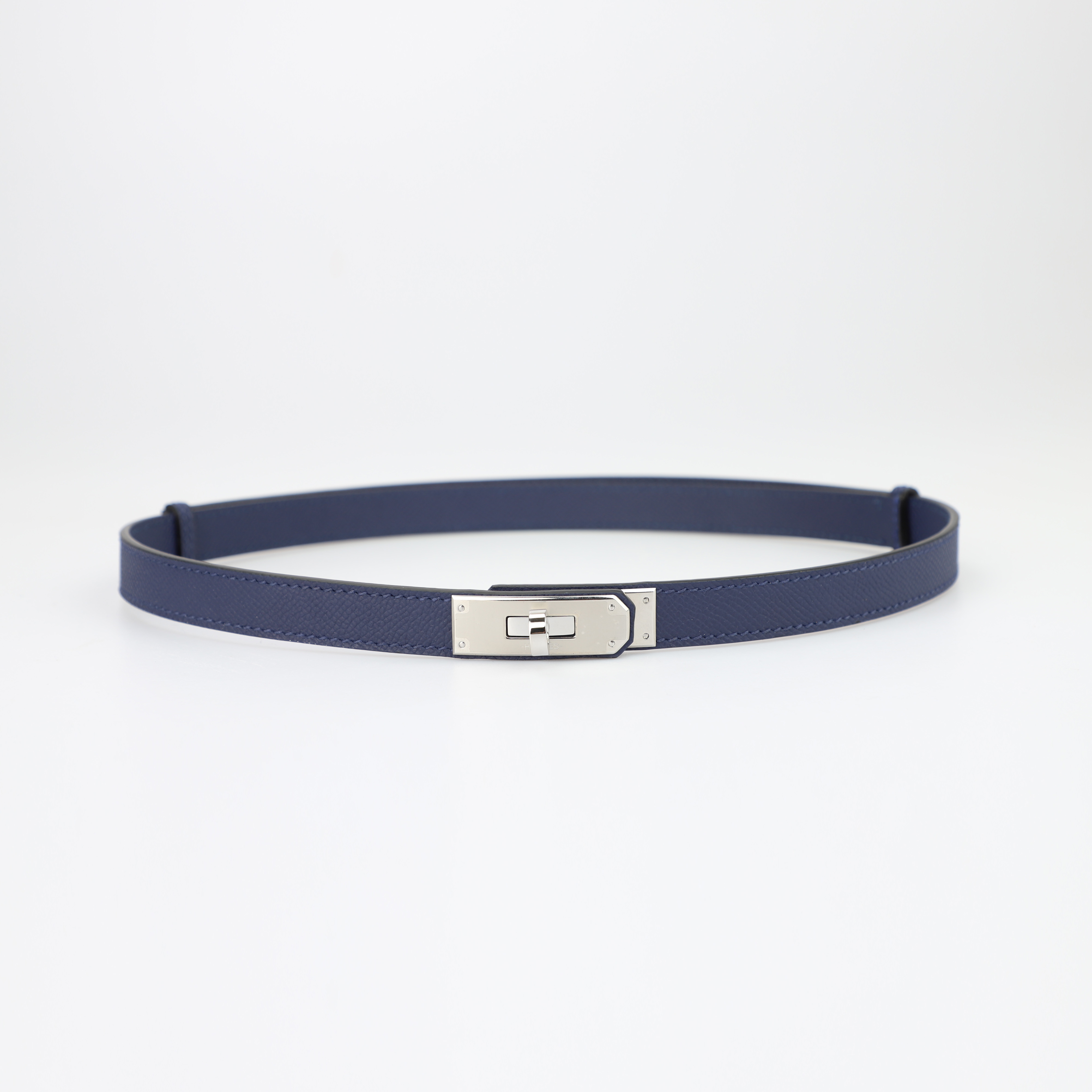 1.8cm width Epsom leather Kelly belt for women