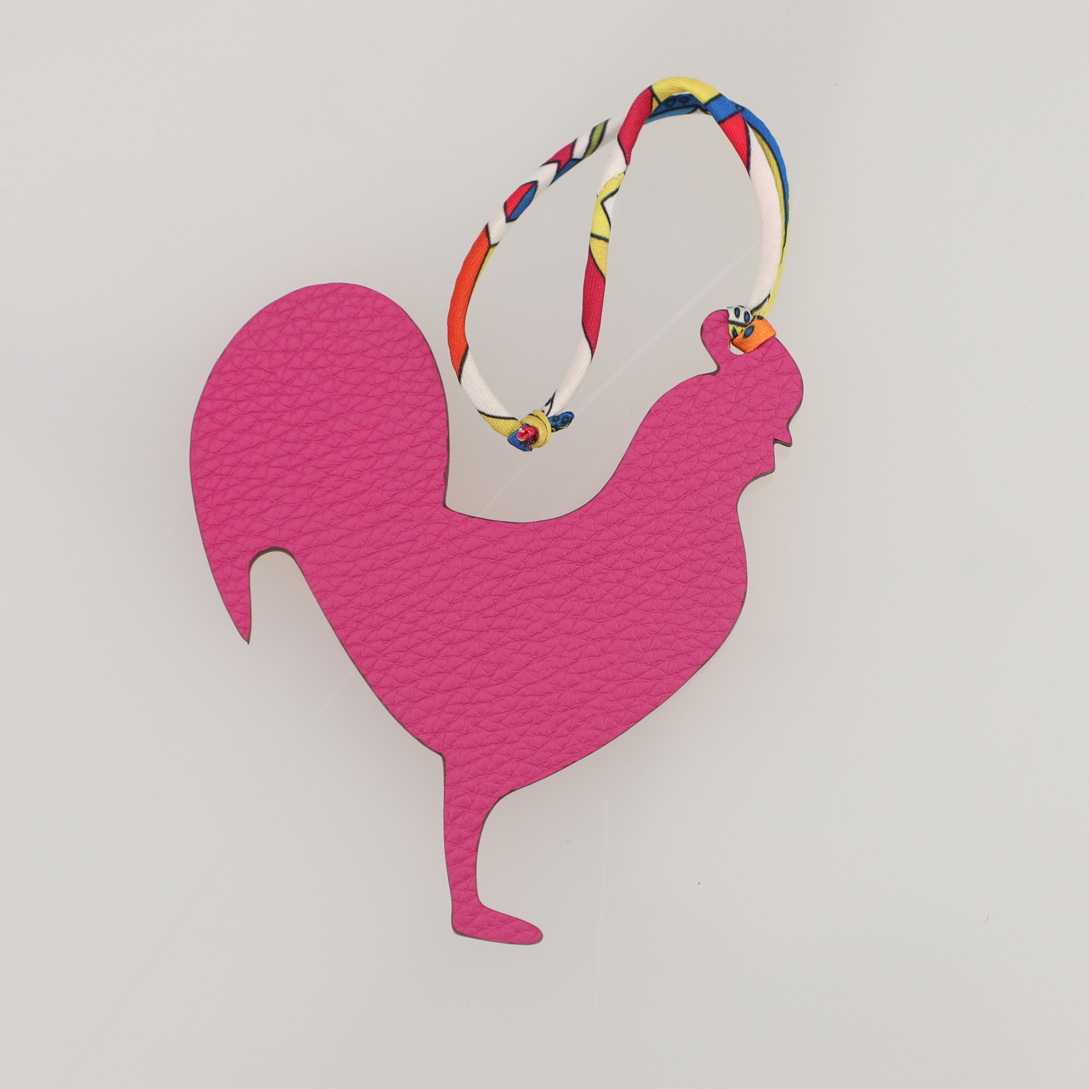 Epsom Leather and togo leather Petit H Charm Rooster Bag Charm Key Holder,bag charm