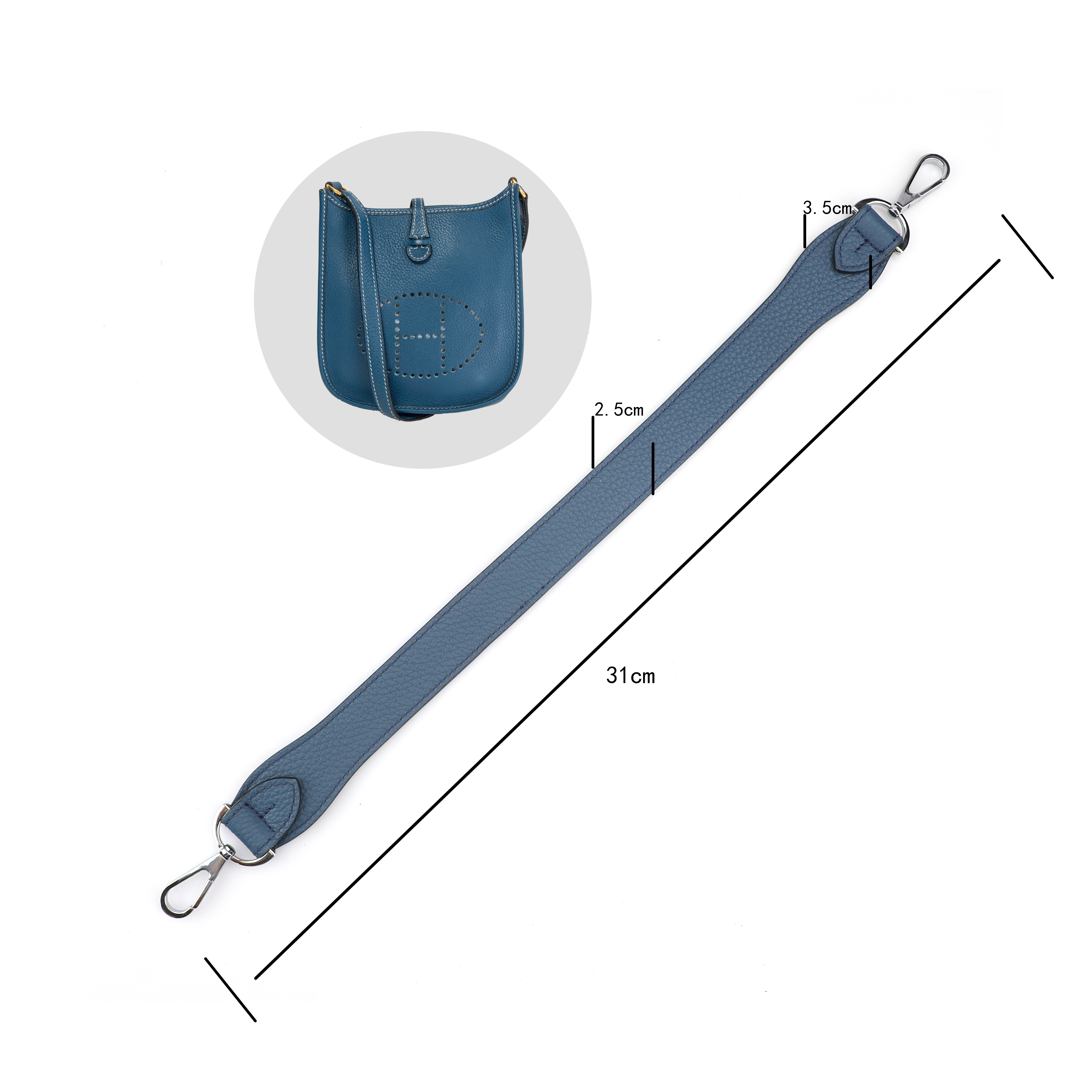 2022 new design Celemence leather handle for the Evelyne bag