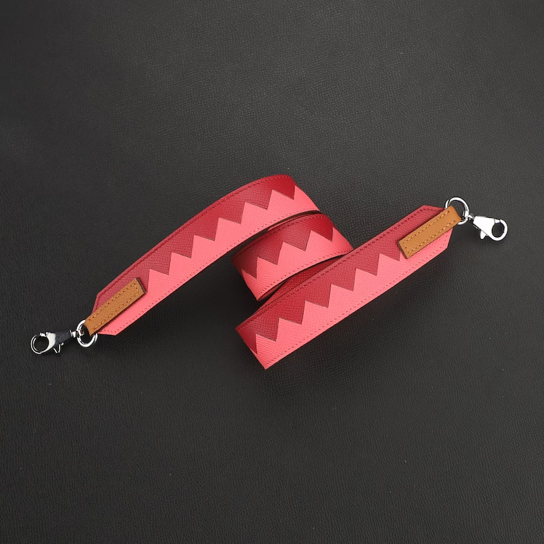 Custom The Epsom Leather 30mm Tressage Au Galop Shoulder Strap For kelly bag strap,bolide bag strap , epsom leather kelly bag strap