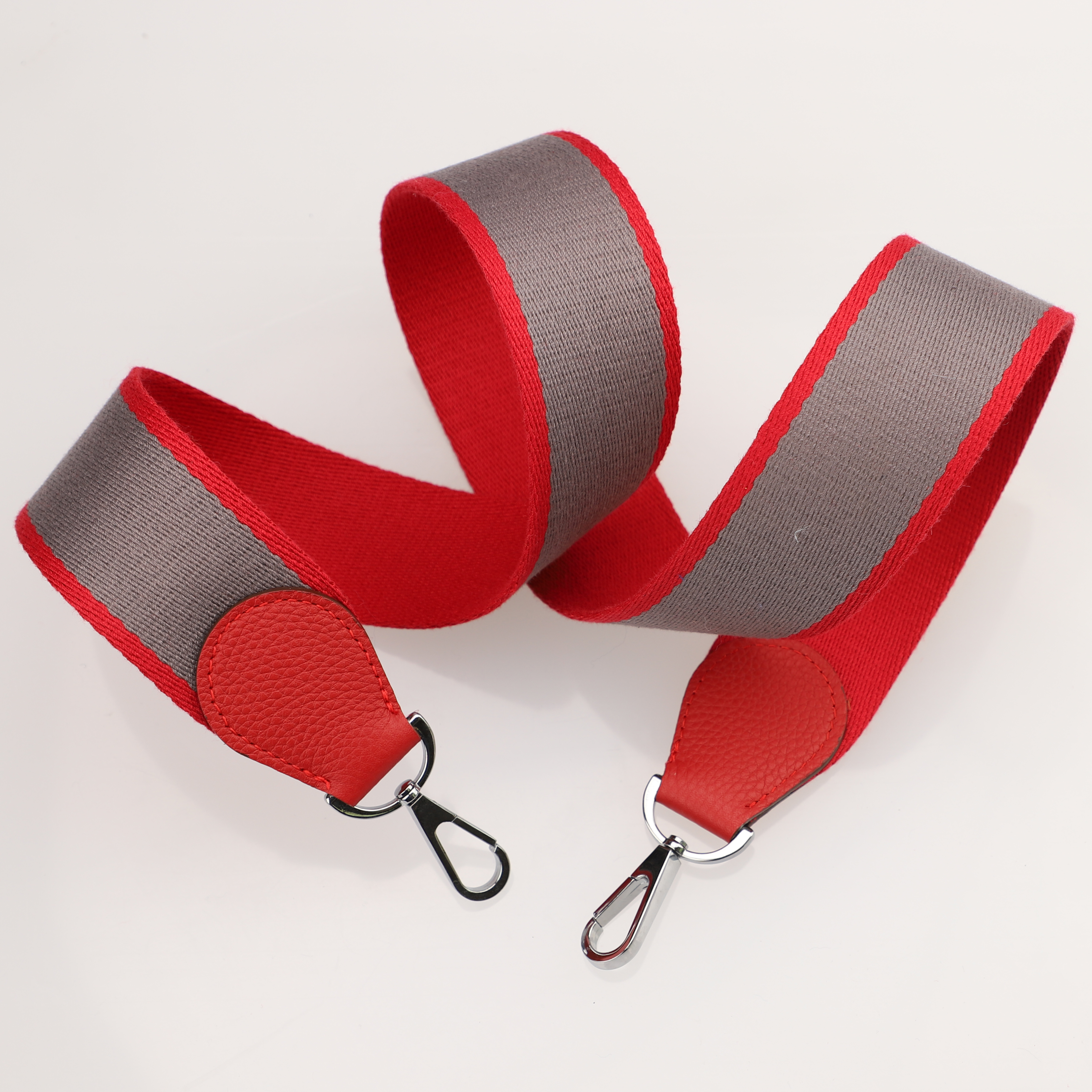 Handamde The 2" wide Bi-colors canvas and togo leather shoulder strap for brand bag,guita strap,crossbody strap