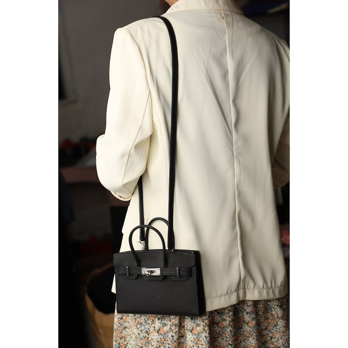 Handmade the epsom leather shoulder bag for the iphone 13 pro max,iphone 14 pro max,epsom leather bag and shoulder strap