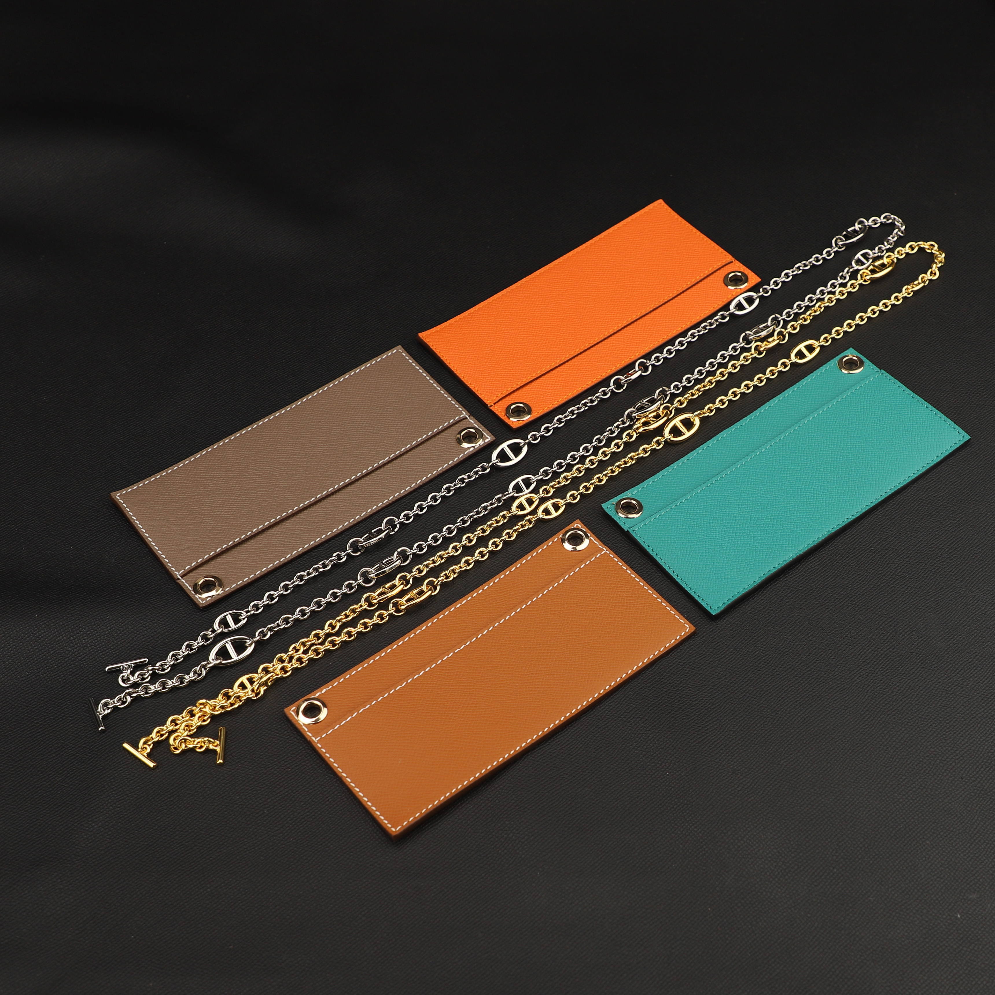 Customized The Epsom Leather insert with chain strap for Long Kelly Wallet and Constance long wallet transformation shoulder strap