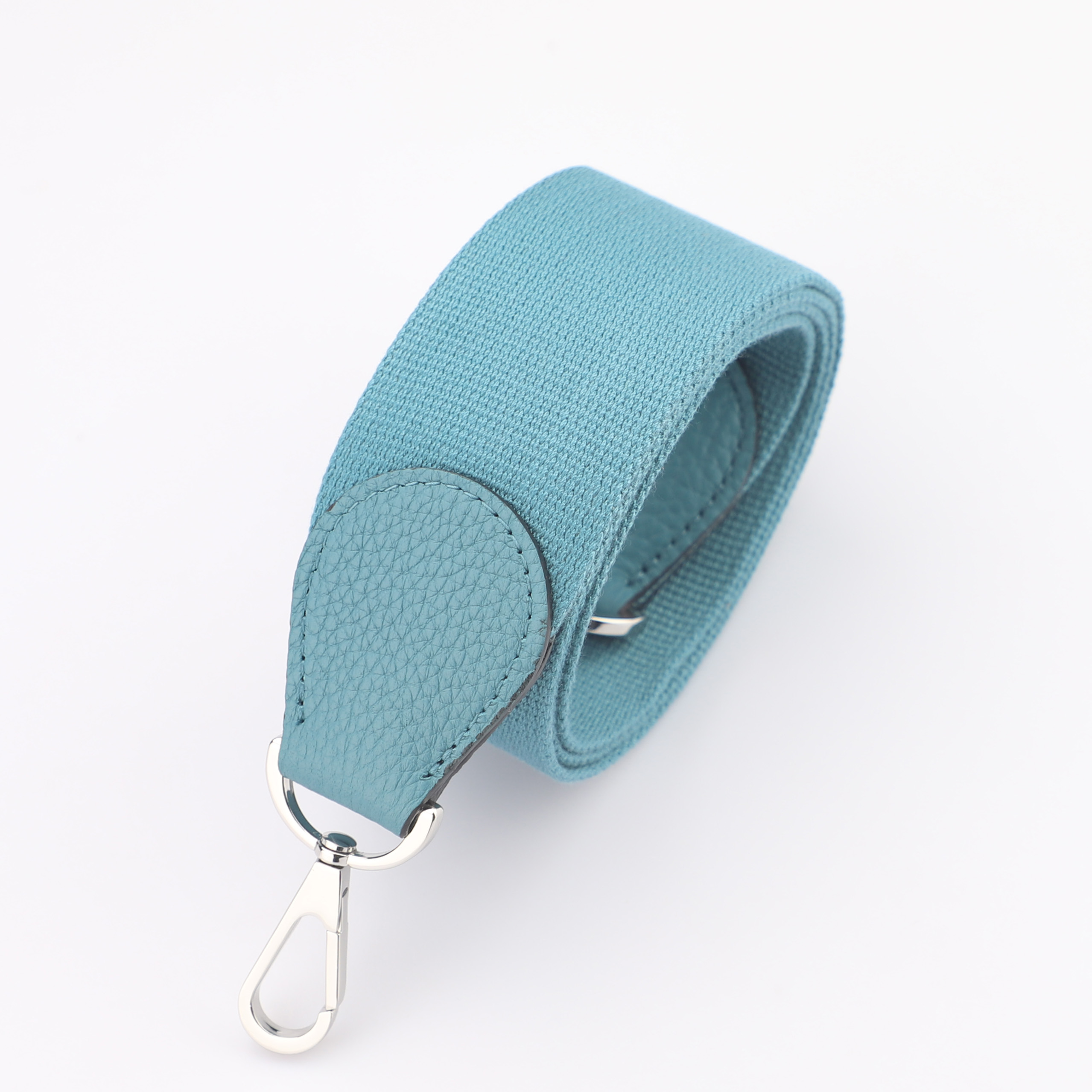 2"  Blue De Galice Canvas and Togo Leather shoulder bag strap,Crossbody bag strap,Guitar Strap for Kelly bags and Bolide bags