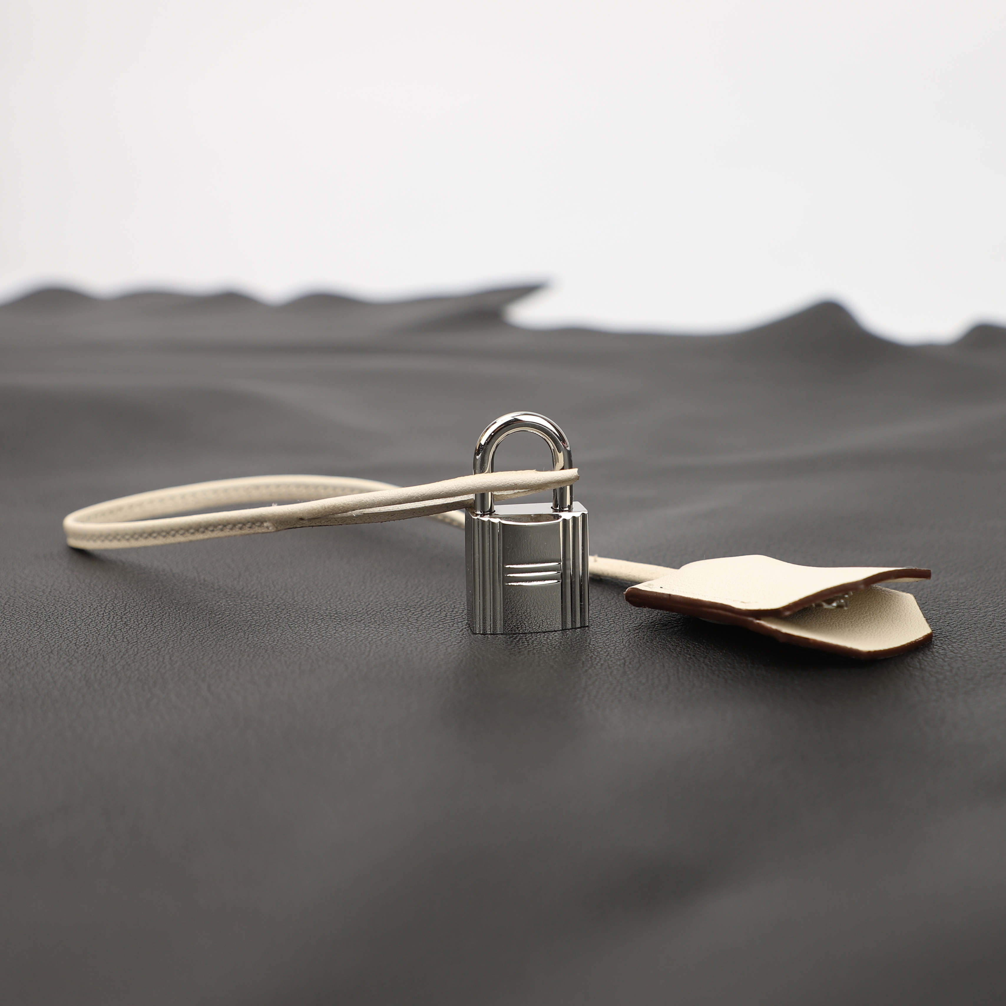 Togo Leather Clochette Lock and Key