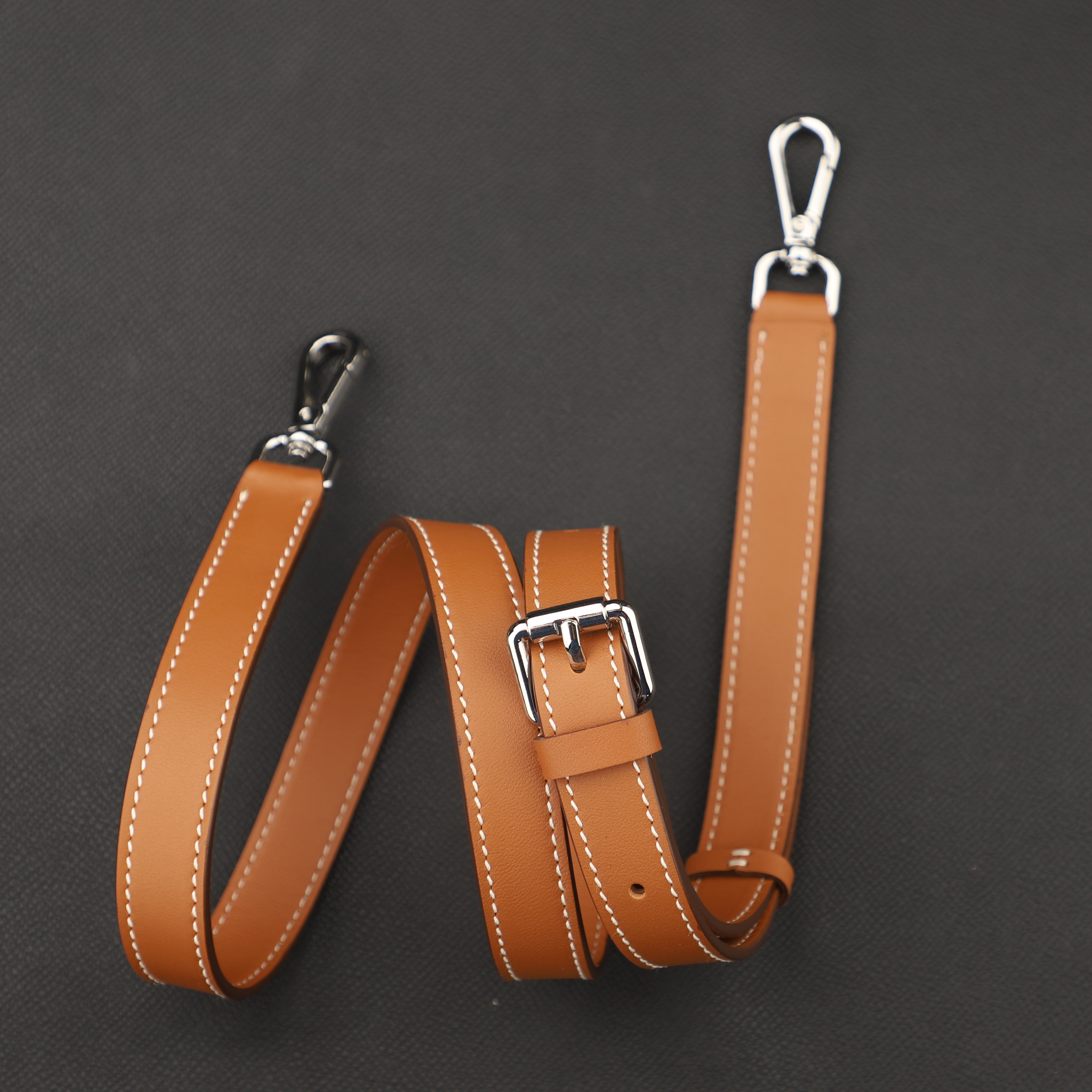 Adjustable Guitar Bag Strap, Plum Daisy print – leather