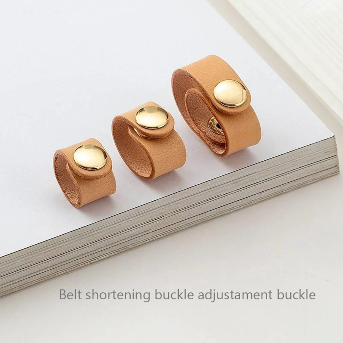 Full-grain Leather Strap Adjust Buckle/Strap length adjuster for handbags/pouch/clutch/bag acc, 5 sizes, 8 colors