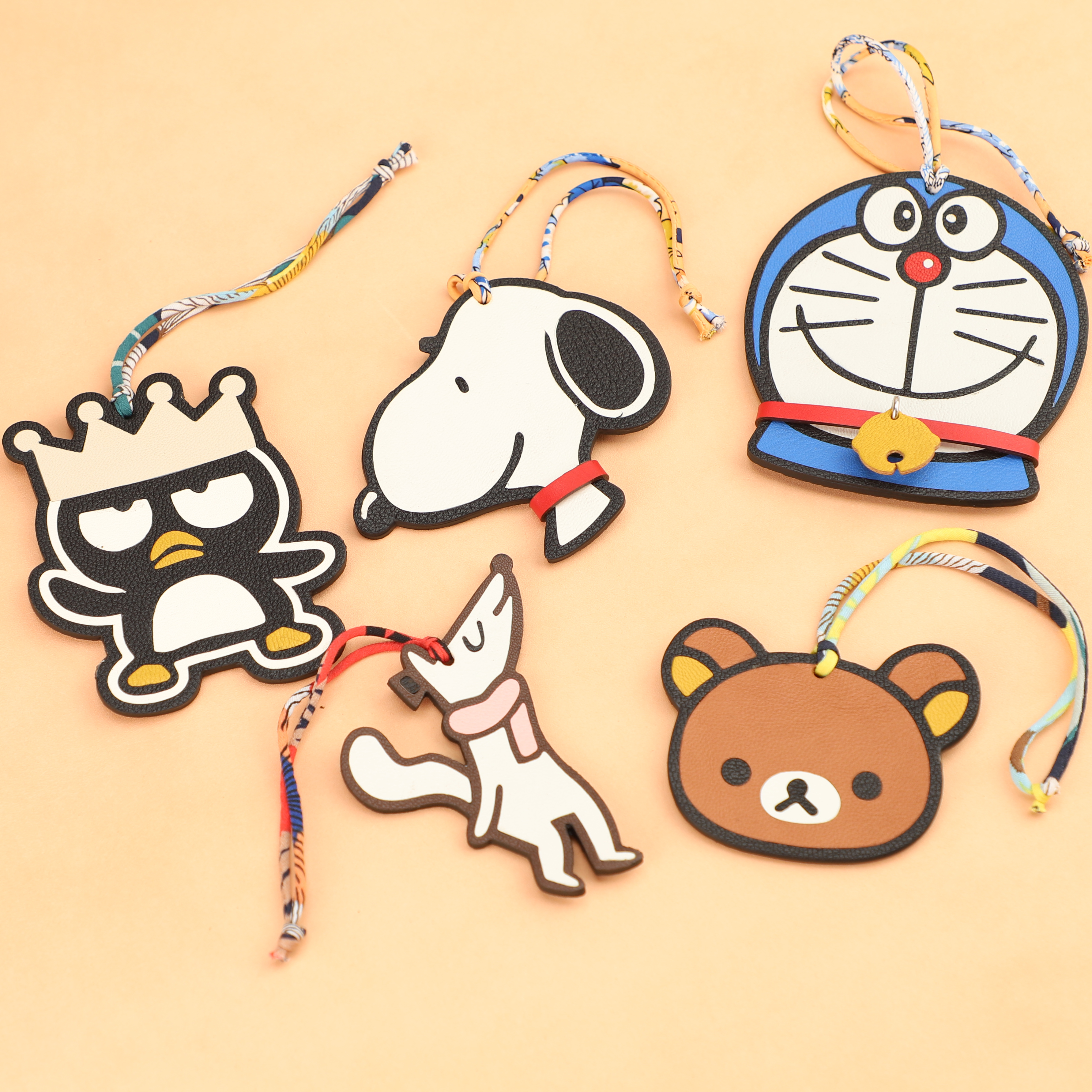 Handmade Chevre Gyzore Goatskin Snoopy Bag Charm,Snoopy charm