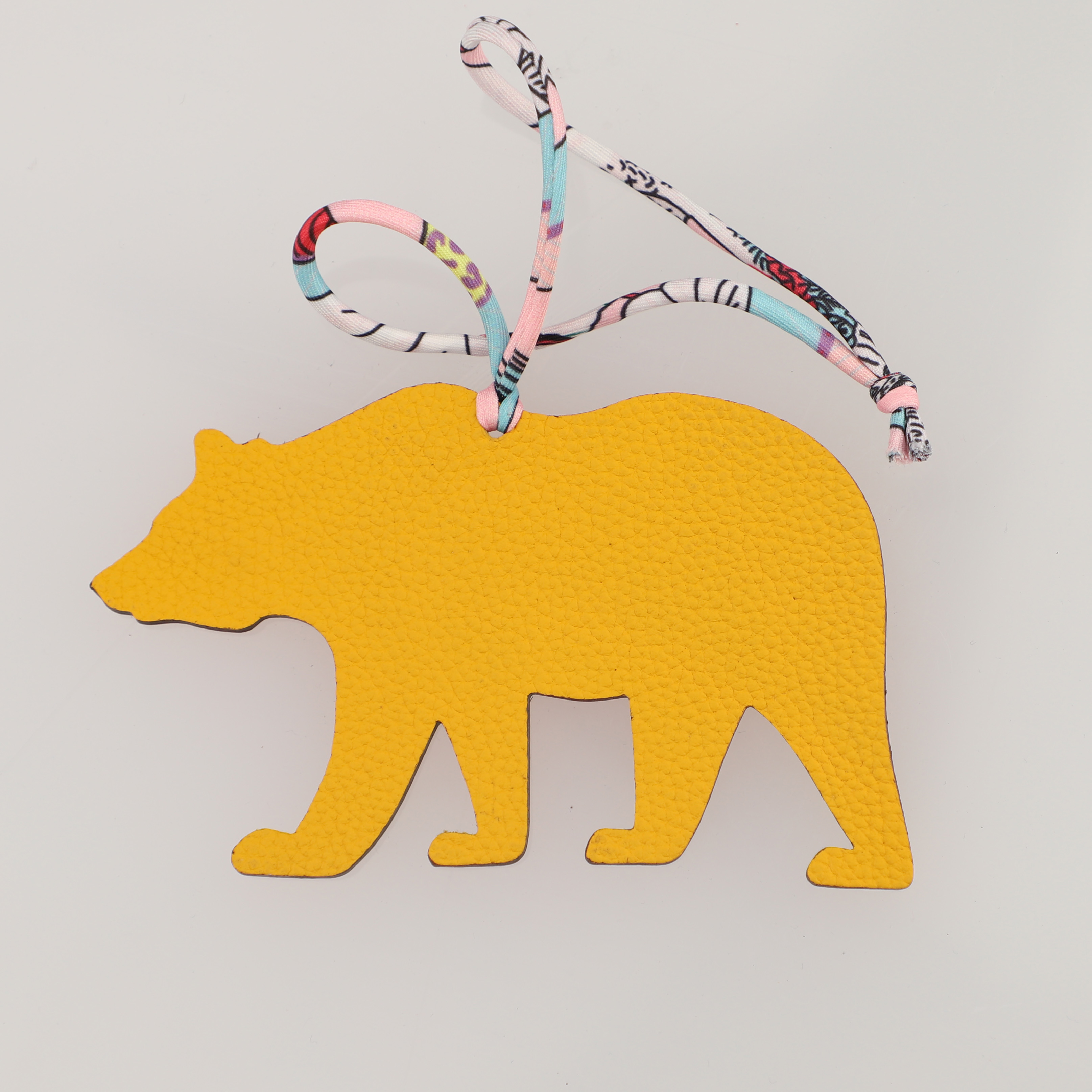 Epsom Leather and togo leather Bear Bag Charm Key Holder,bag charm