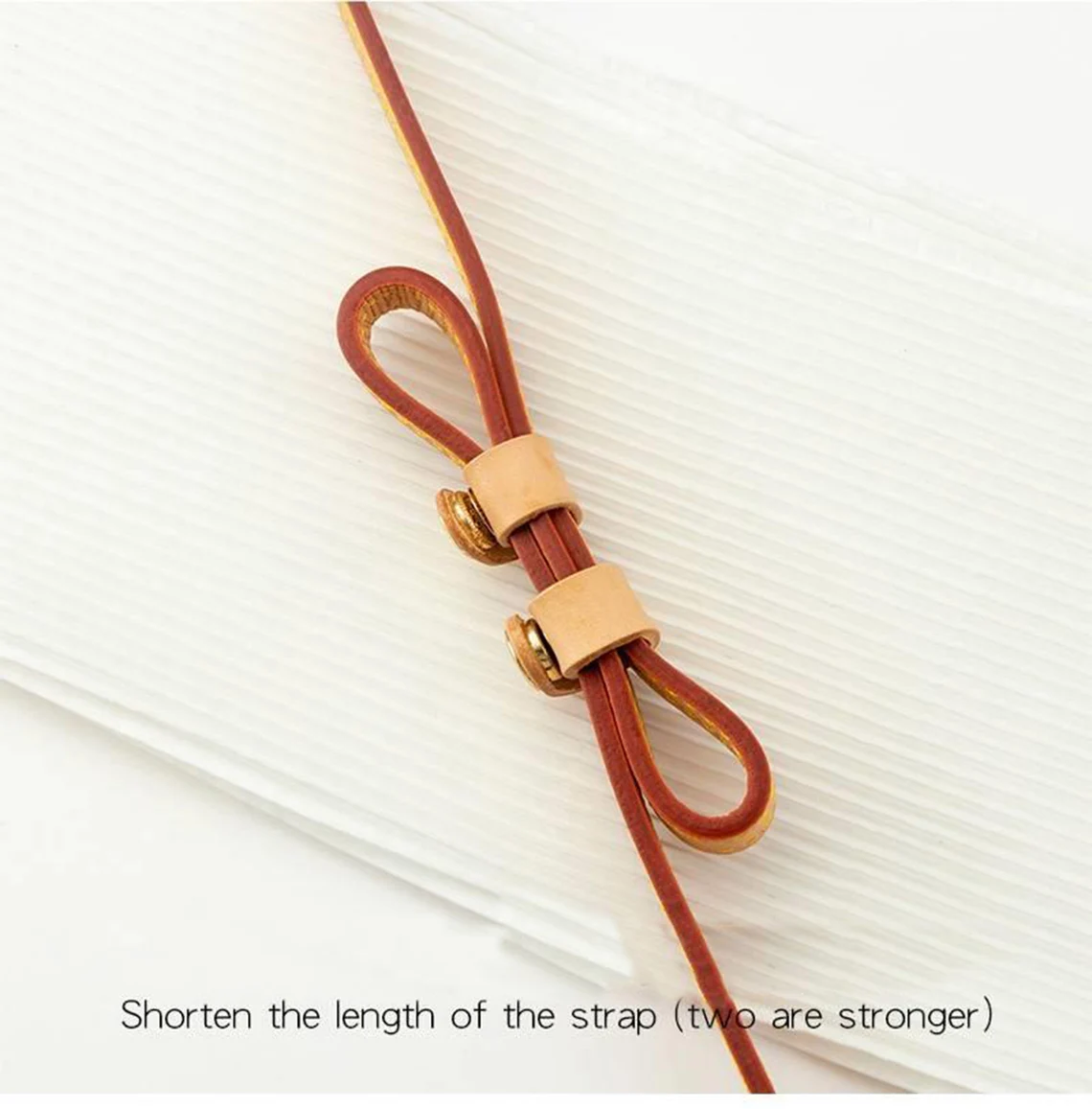 Full-grain Leather Strap Adjust Buckle/Strap length adjuster for handbags/pouch/clutch/bag acc, 5 sizes, 8 colors