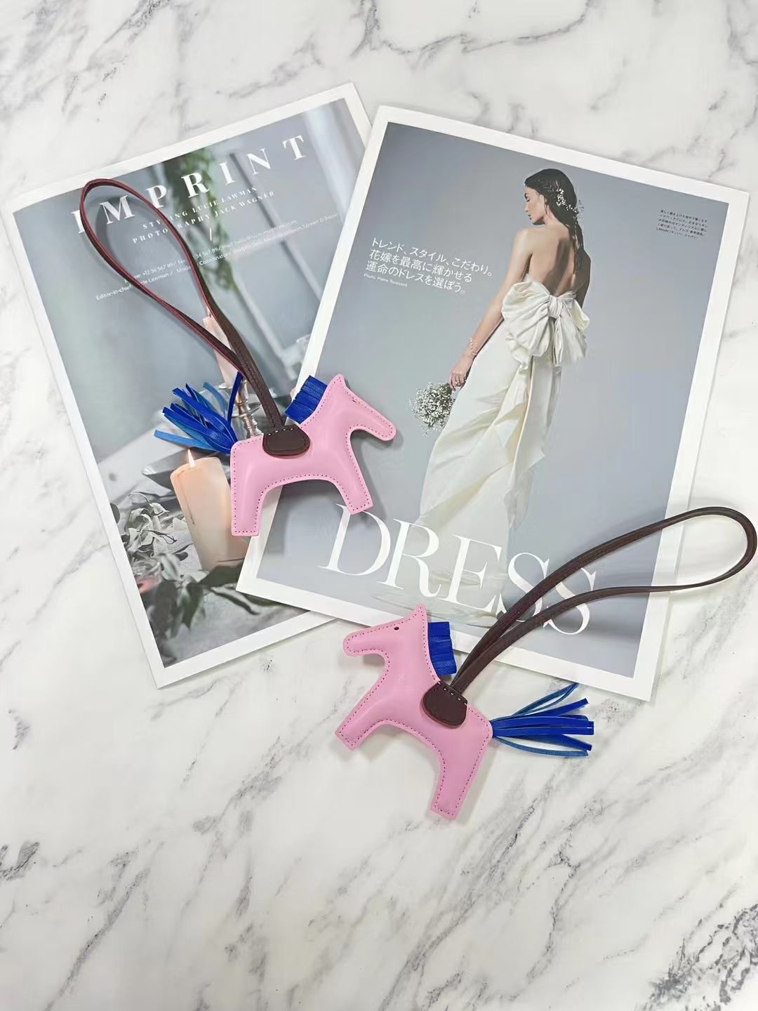 Rodeo Pegase trumpet hanging ornament，rodeo pegase leather bag charm