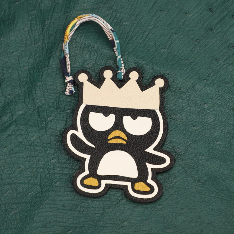 Handmade Chevre Gyzore Badzmaru Bag Charm, Bear charm,Badzmaru Leather charm