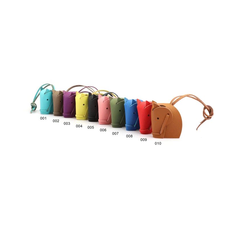 Handmade The Epsom Leather Horse Head Bag Charm,