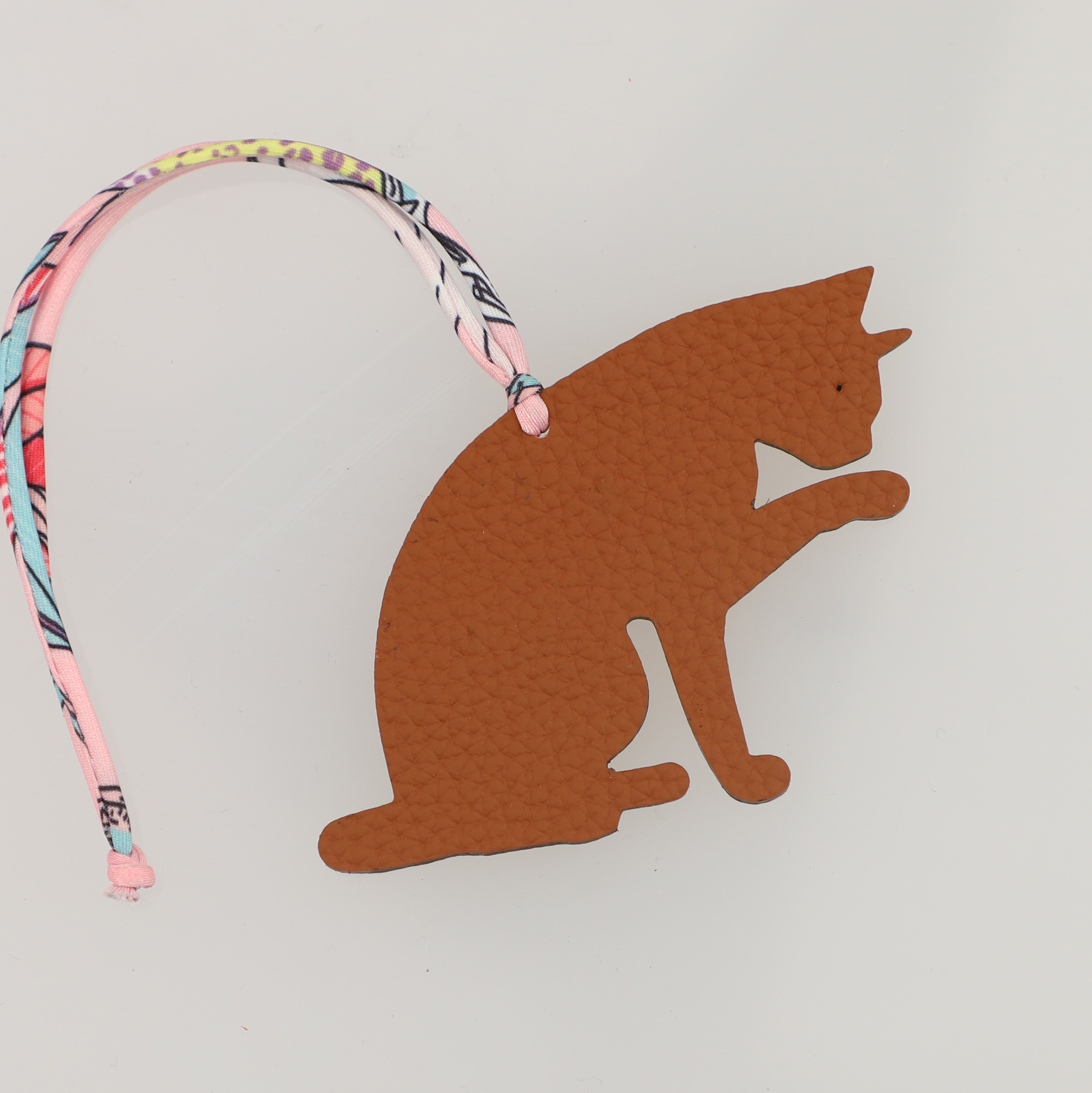 Epsom Leather and togo leather Cat Bag Charm Key Holder,bag charm