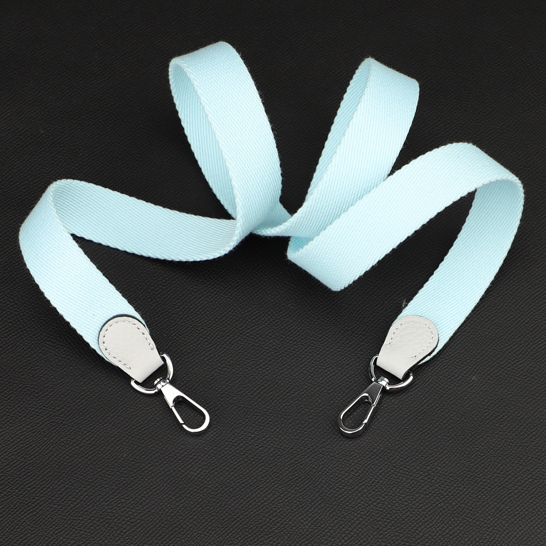 Handmade The 1“ Pure Cotton fabric and Togo leather shoulder strap for Evelyne bag,Crossbody strap for Evelyne bag