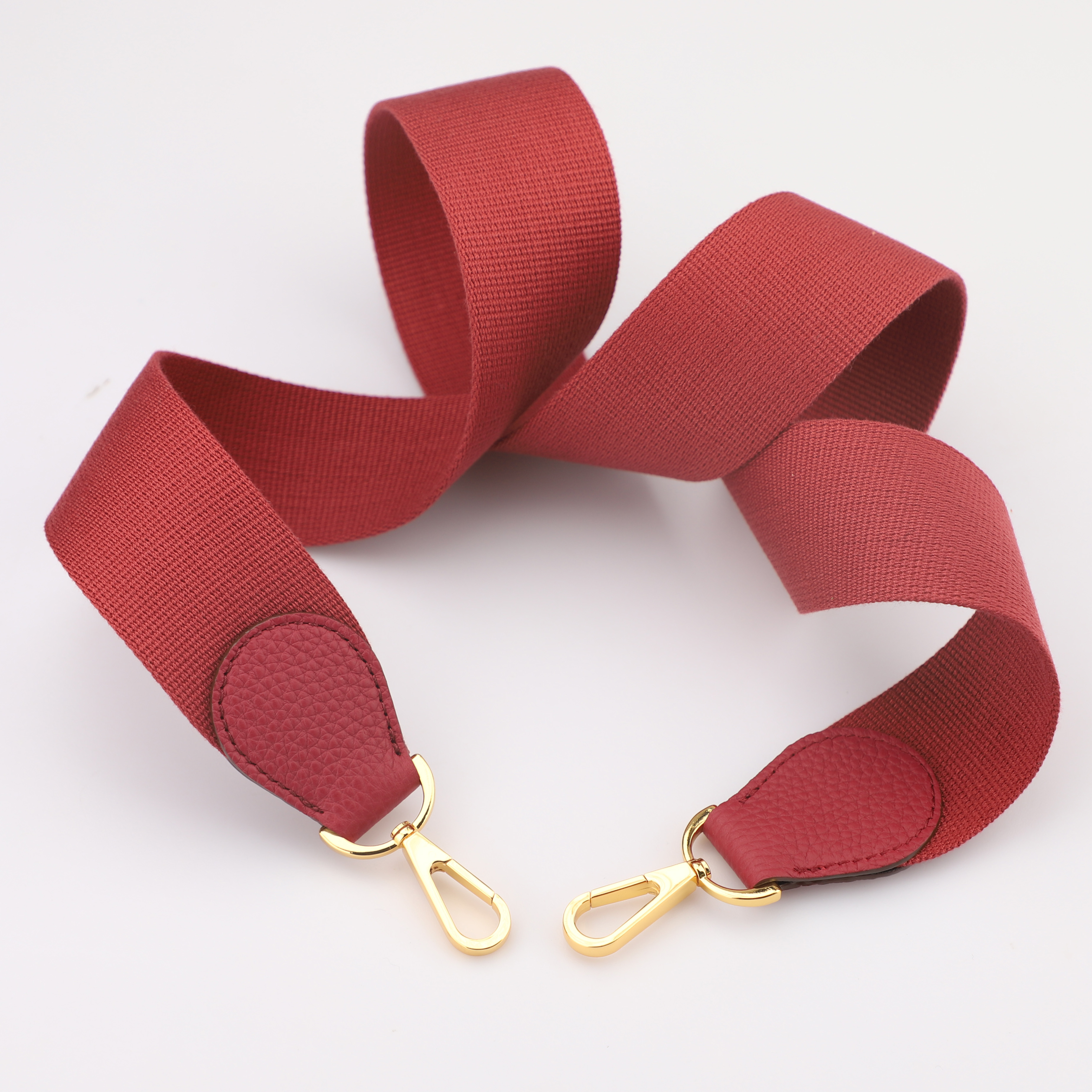 2"  Ruby Canvas and Togo Leather shoulder bag strap,Crossbody bag strap,Guitar Strap for Kelly bags and Bolide bags