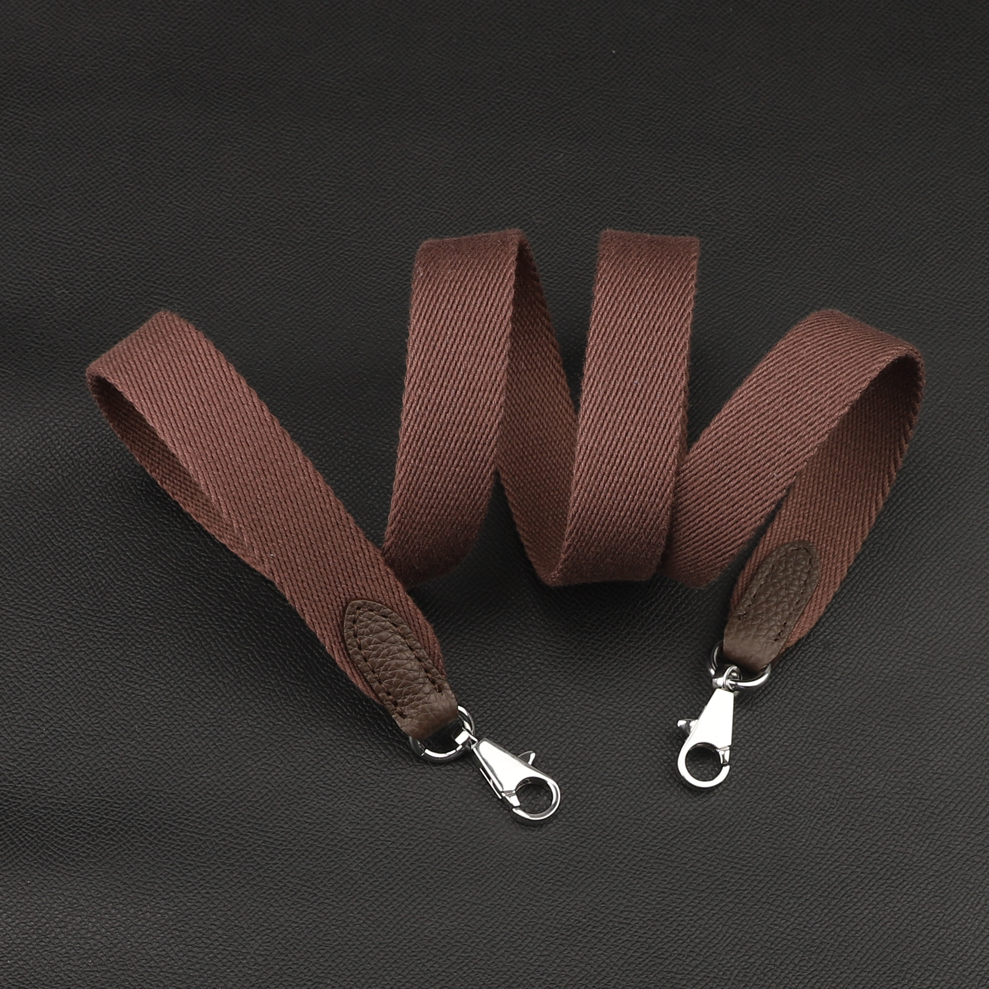 Handmade The 1“ Pure Cotton fabric and leather shoulder strap for Evelyne bag,Crossbody strap for Evelyne bag