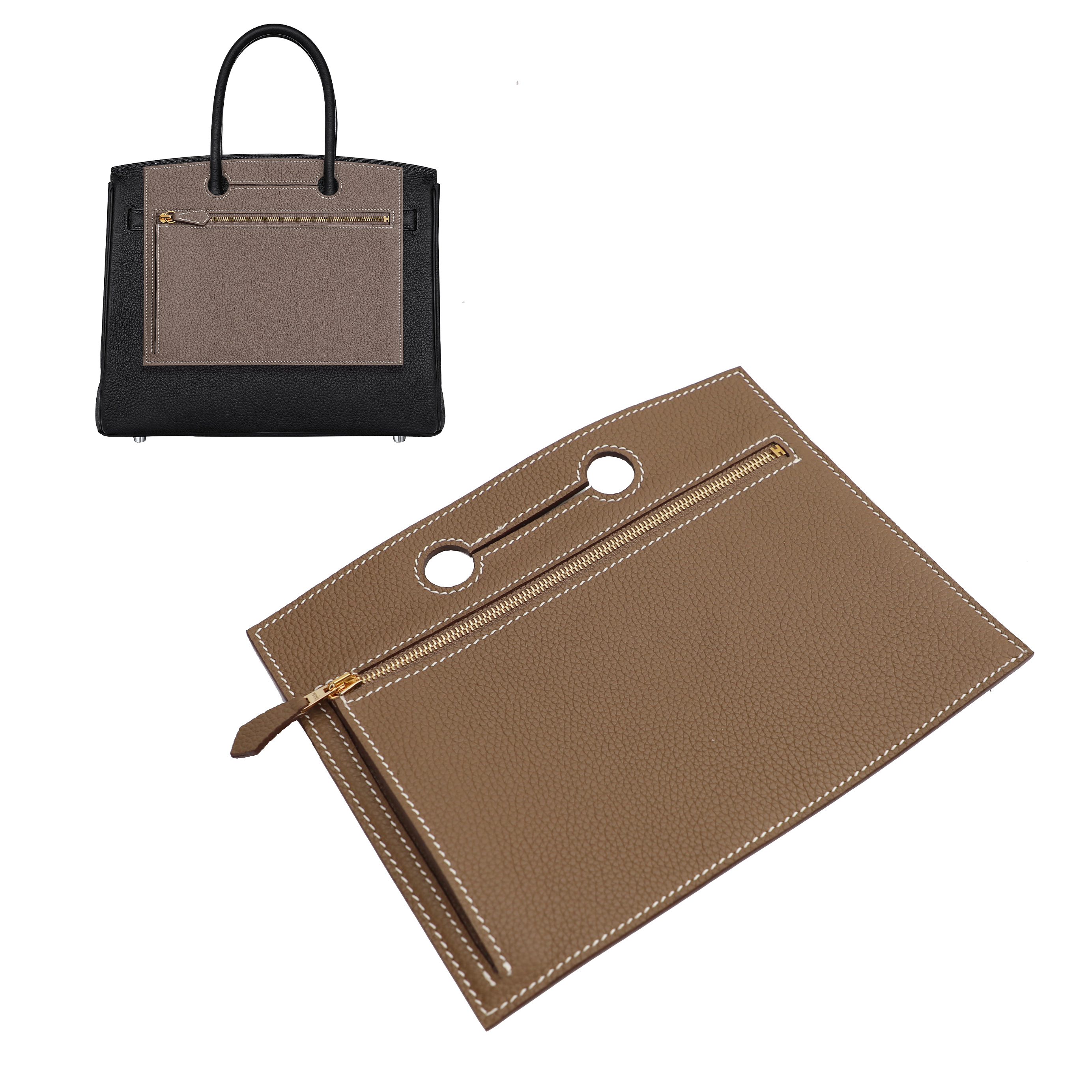 Togo leather Backpocket pouch for Birkin bag,birkin bag Backpocket pouch
