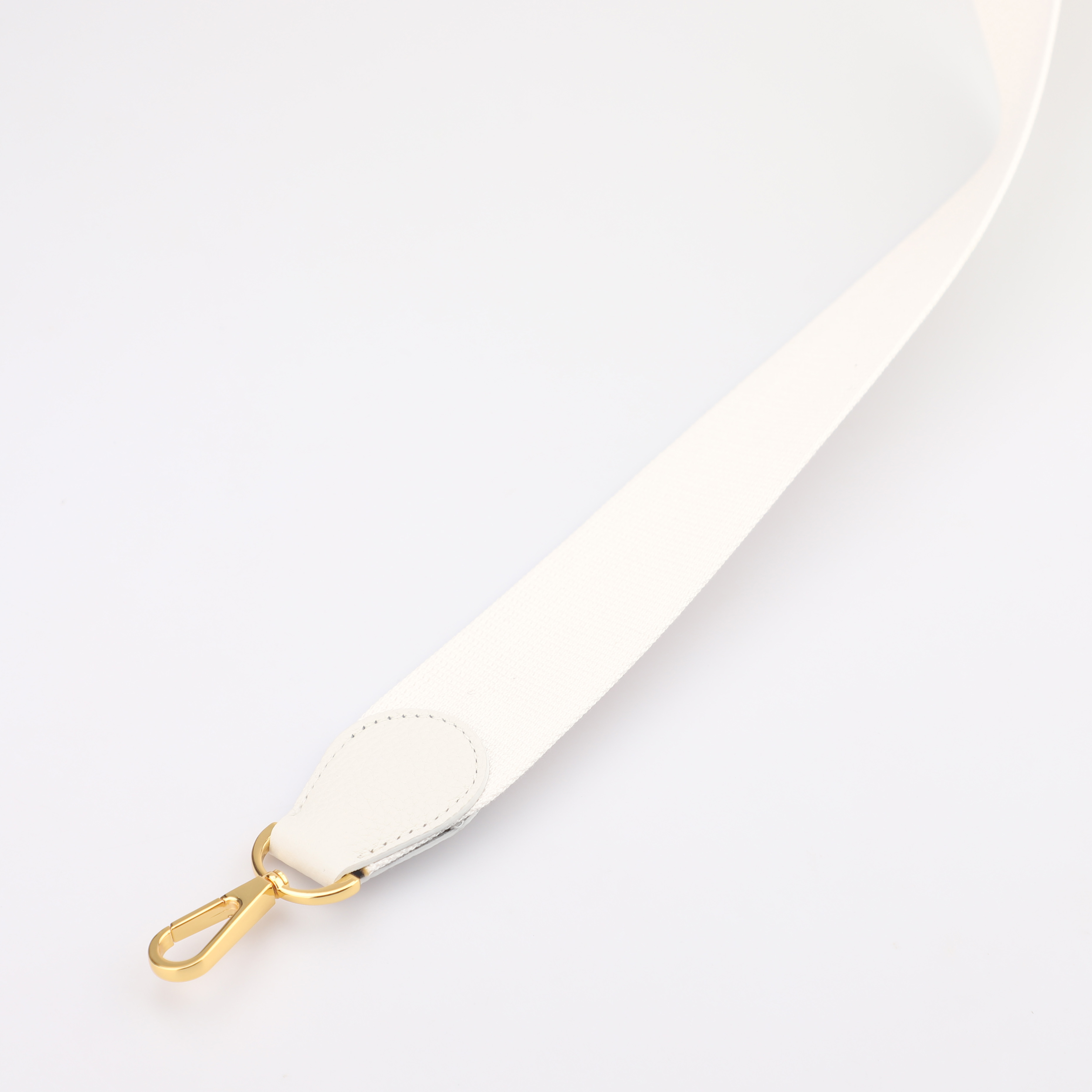 2" White Canvas and Togo Leather shoulder bag strap,Crossbody bag strap,Guitar Strap for Kelly bags and Bolide bags