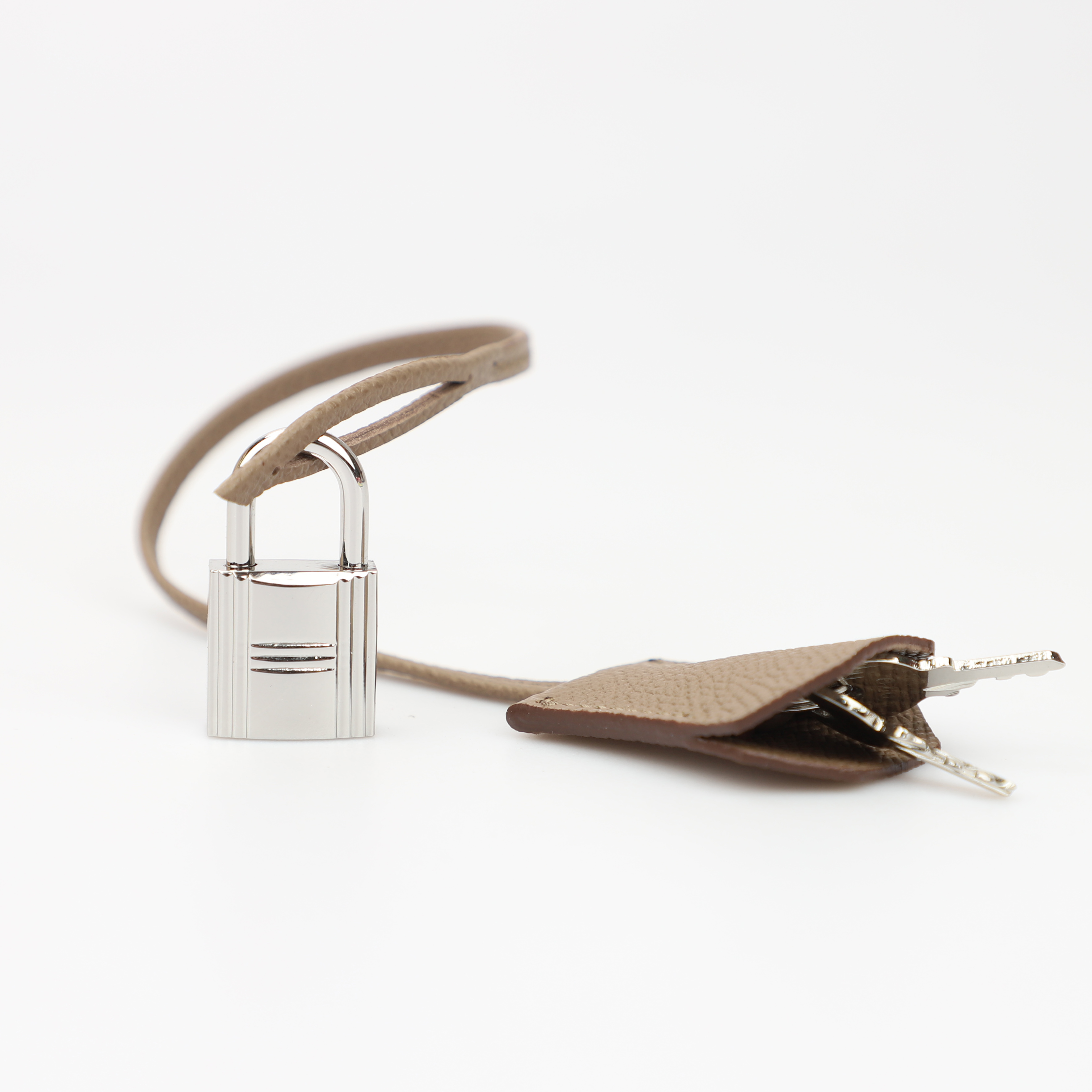 Togo Leather Clochette Lock and Key