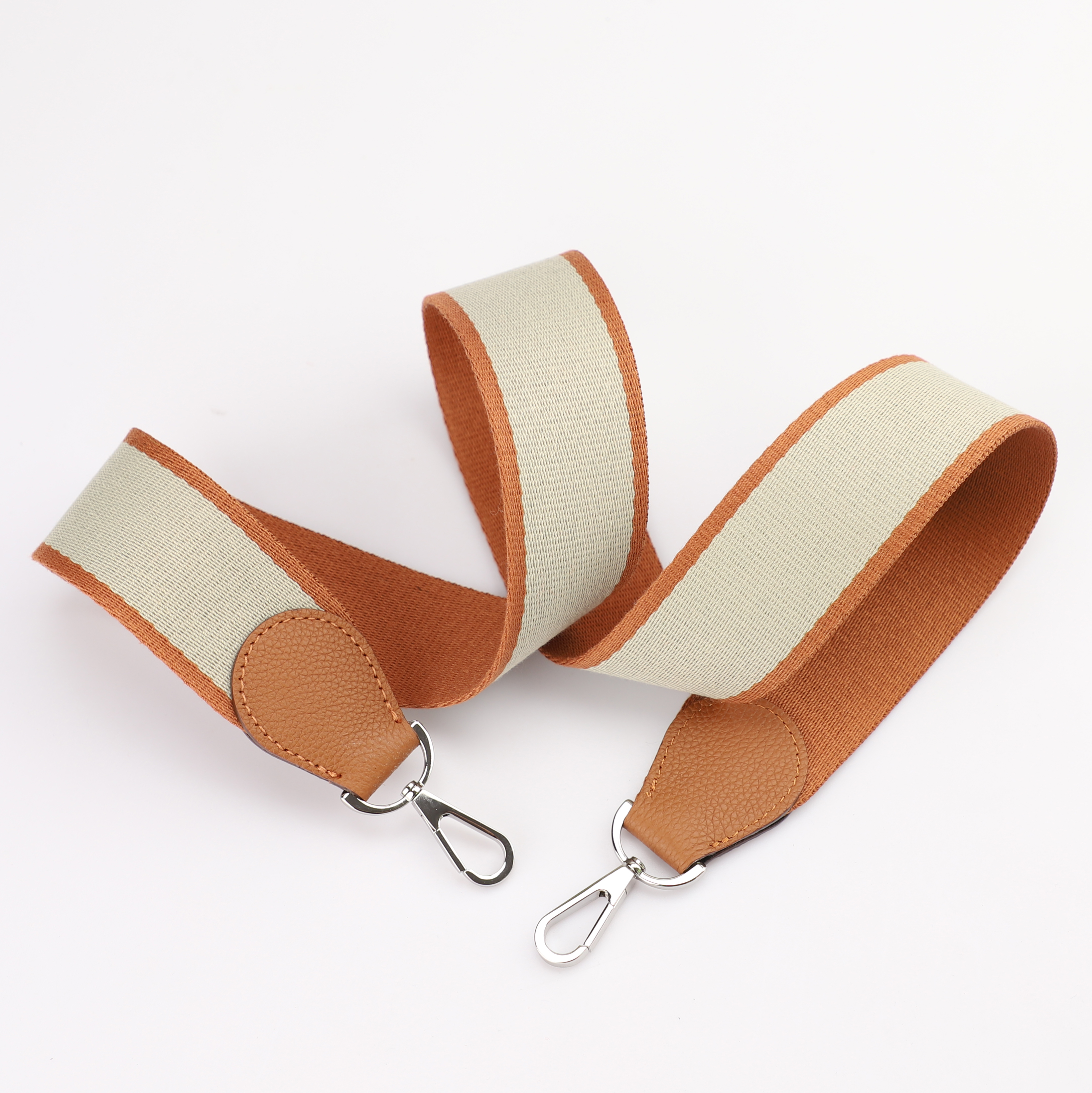 Handamde The 2" wide Gold/Blue Pale canvas and togo leather shoulder strap for brand bag,guita strap,crossbody strap