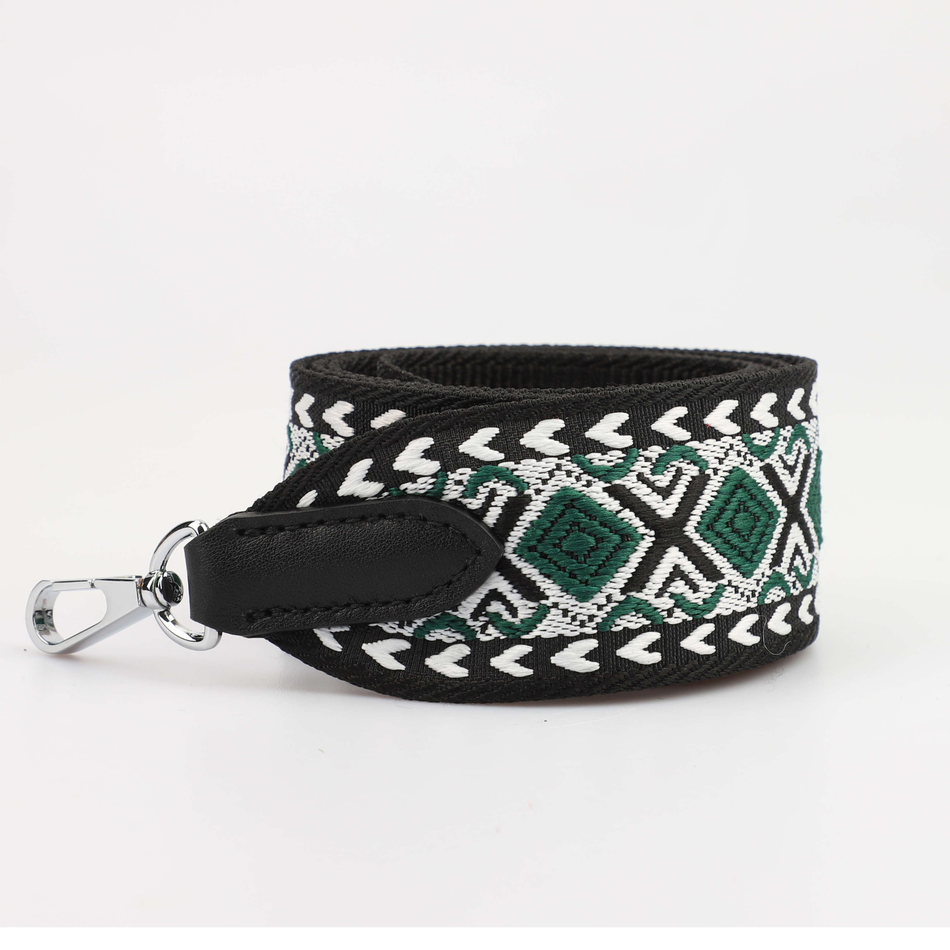 2‘’ Wide yellow-white with jacquard webbing shoulder bag strap