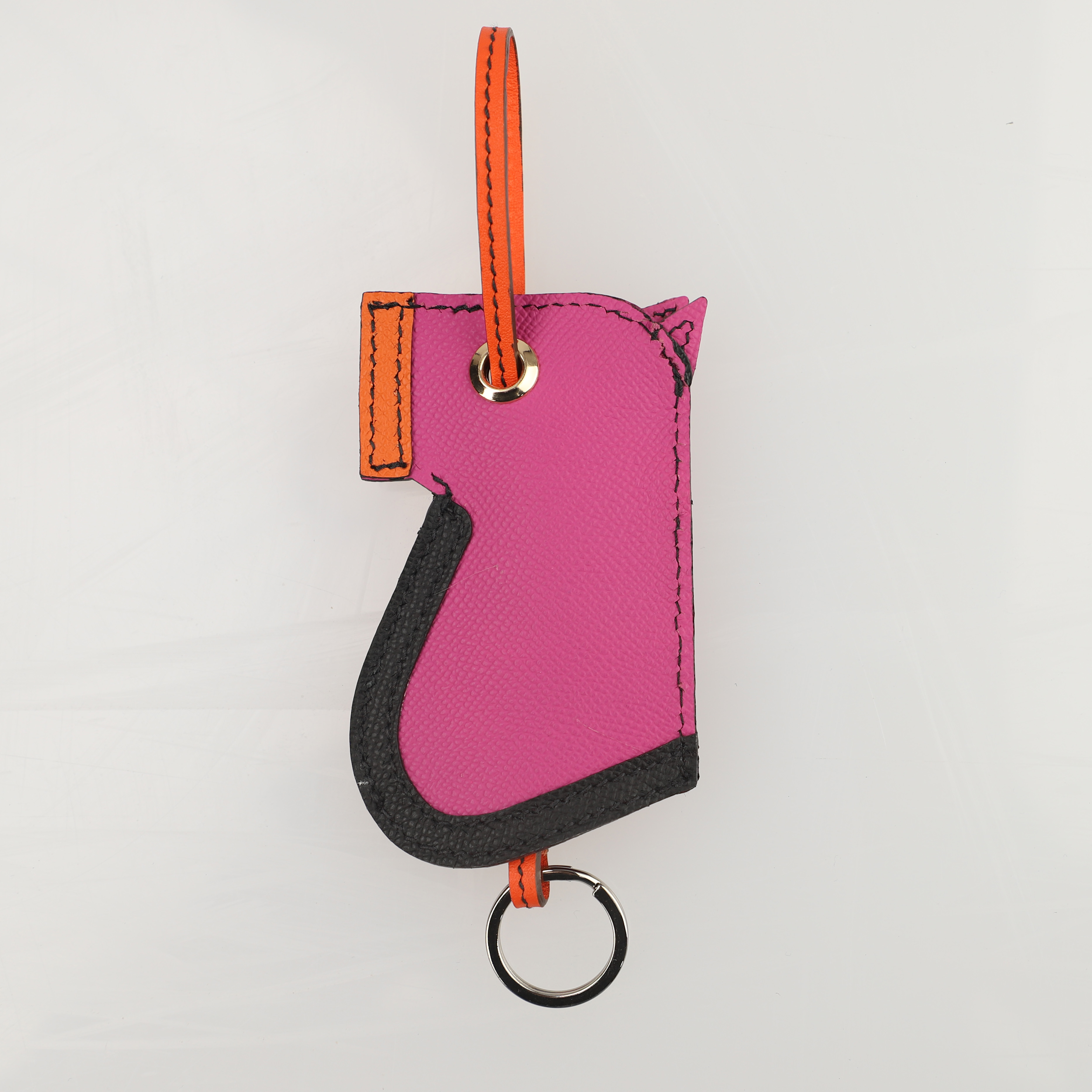 Camail Key Ring Bag Charm Magnolia / Bleu de Malte / Capucine Handmade and hand stitching