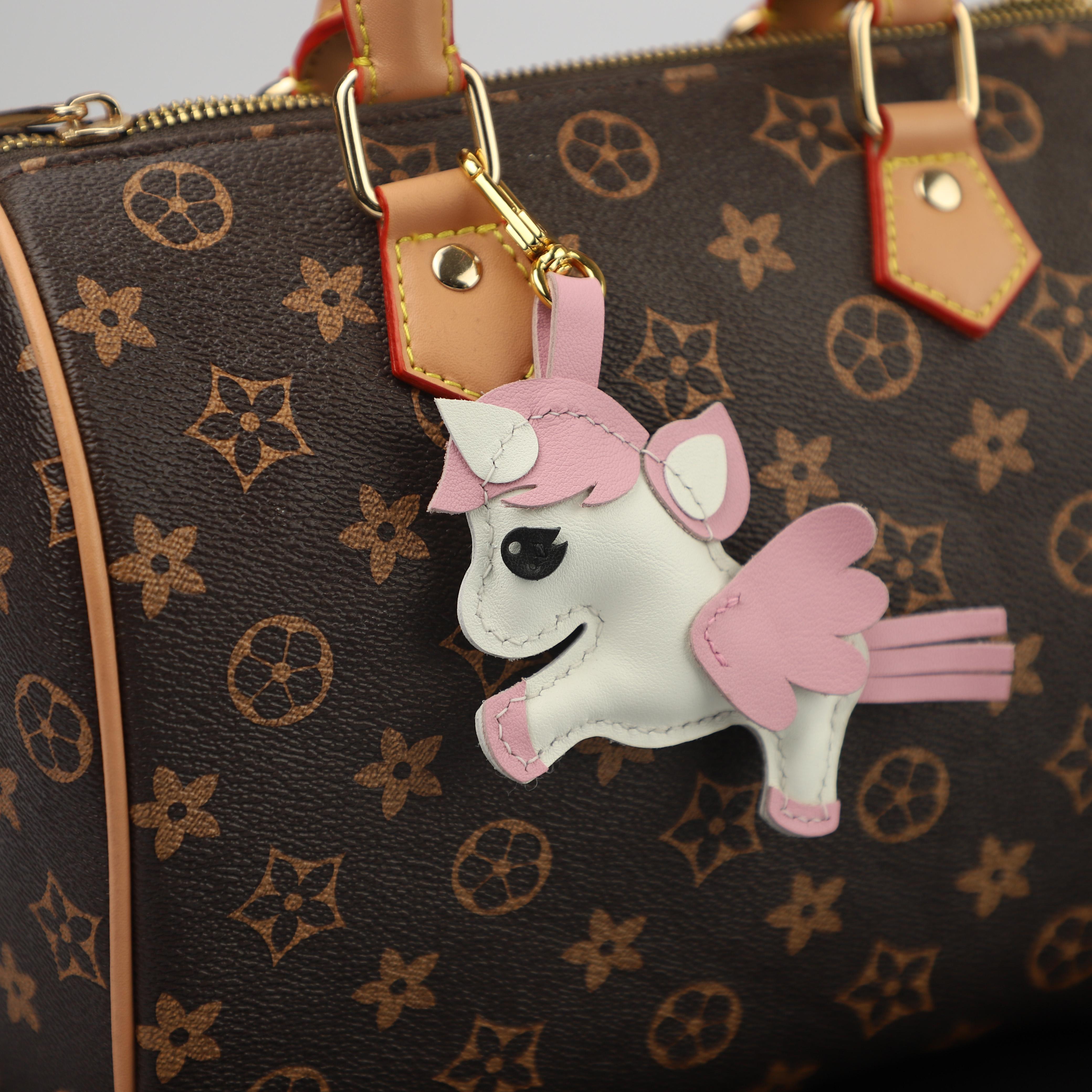 Handmade The Swift leather Robot Unicorn Attack bag charm,Robot Unicorn Attack key chain