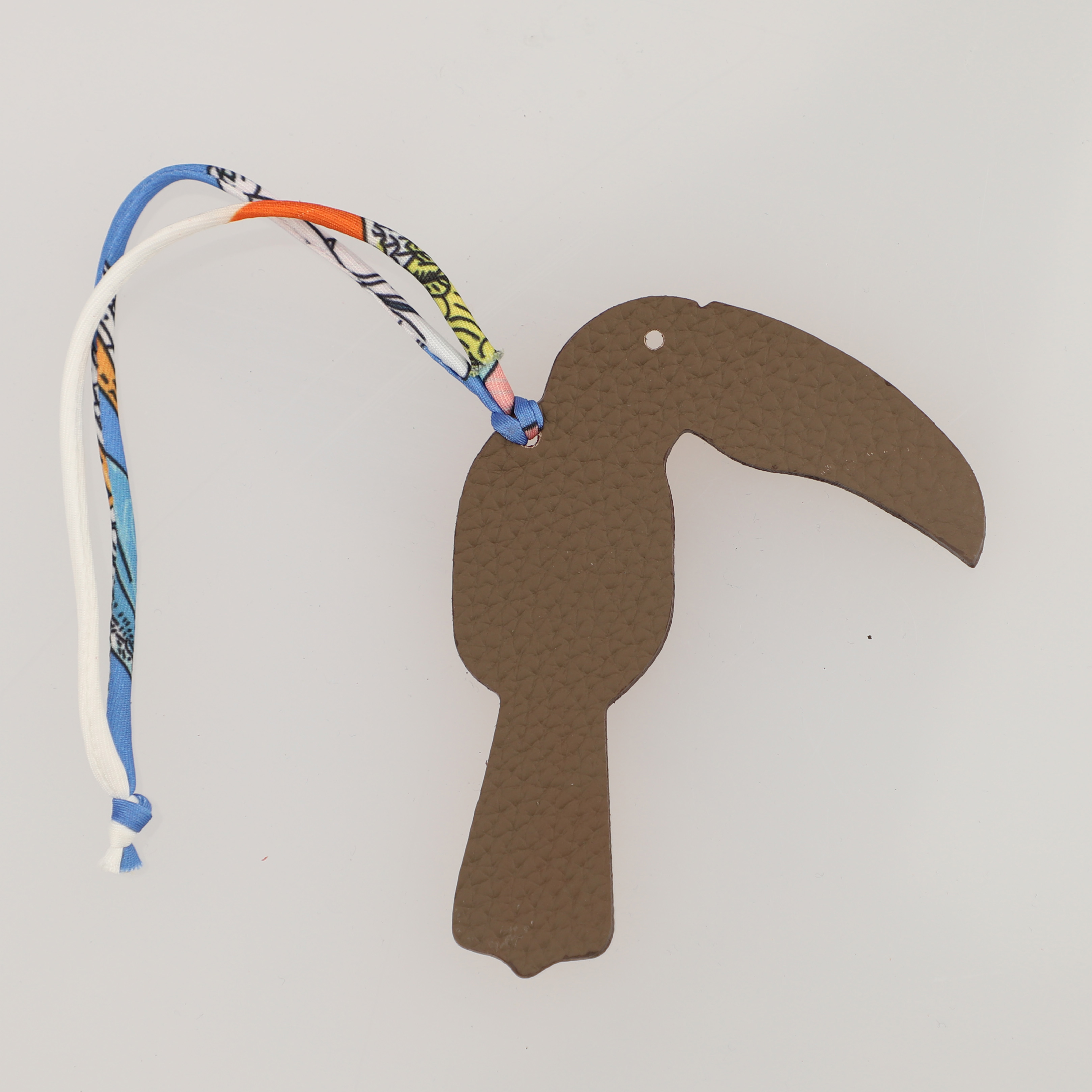 Handmade The Togo leather and Epsom Leather Petit H Toucan Bag Charm,Leather bag charm,Best leather charm for Brand bag