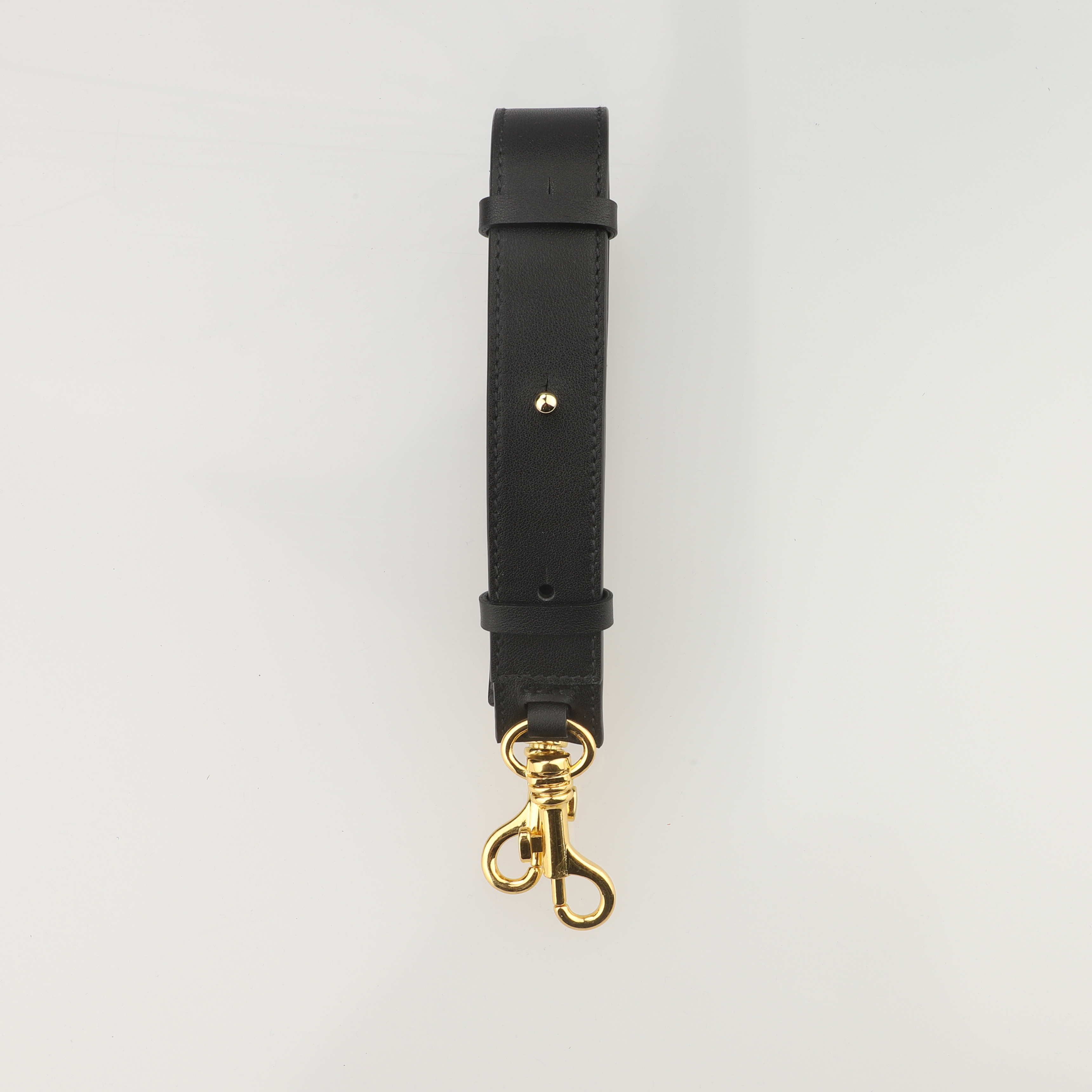 3cm Wide adjustable black Swift leather&Epsom leather shoulder strap