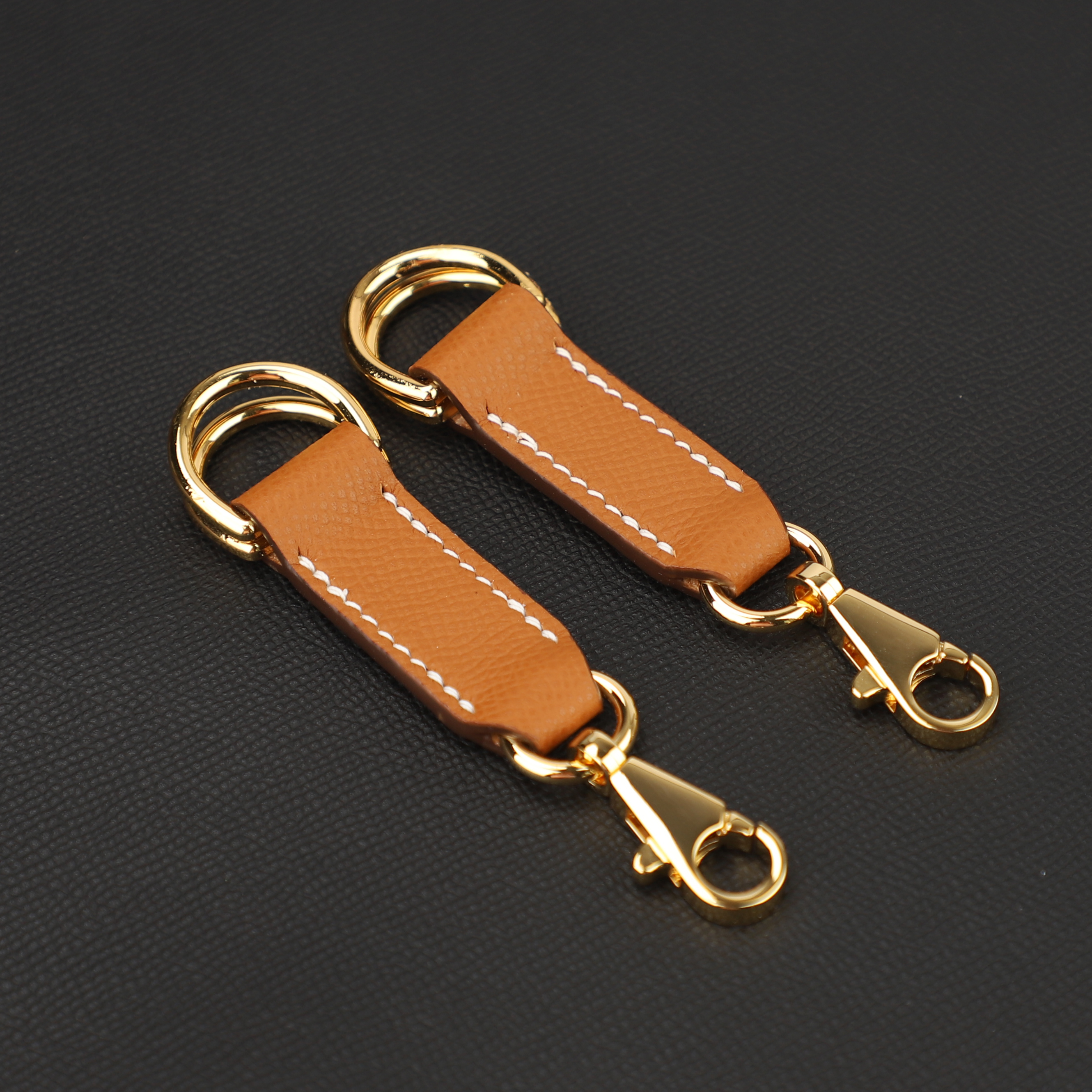 All Handmade and Hand Stitching Attache Soie Bag Strap Epsom leather and Kelly hooks